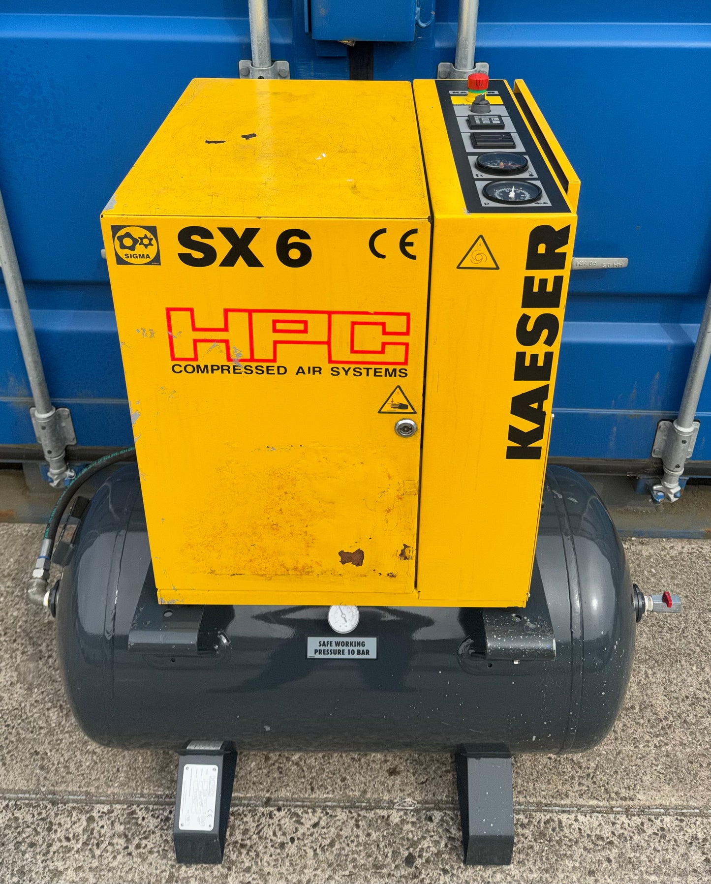 HPC / Kaeser SX6 Receiver Mounted Rotary Screw Compressor 4.0Kw 16.5cfm