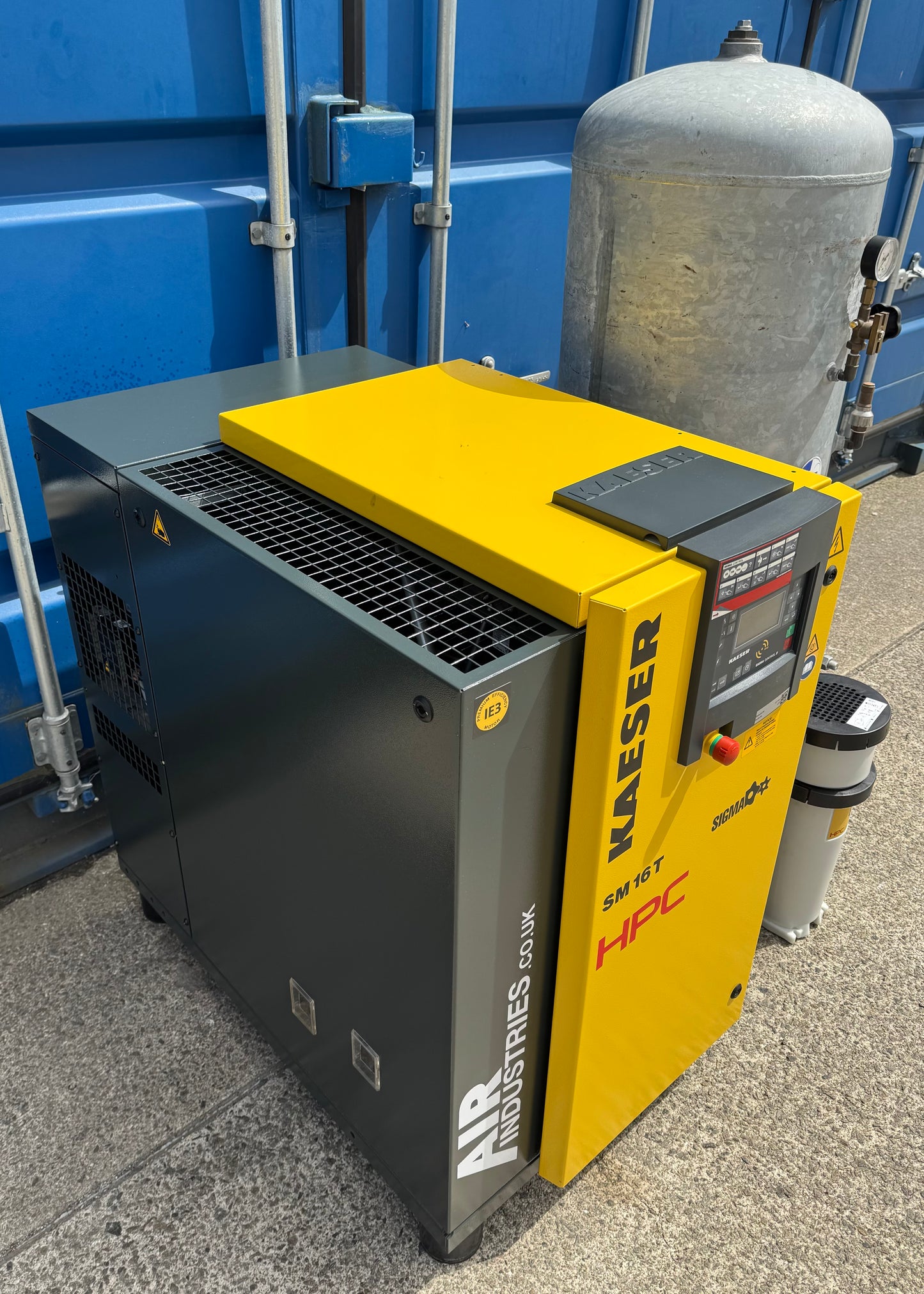 HPC / Kaeser SM16T Rotary Screw Compressor + Receiver + Dryer + Filter 57Cfm!