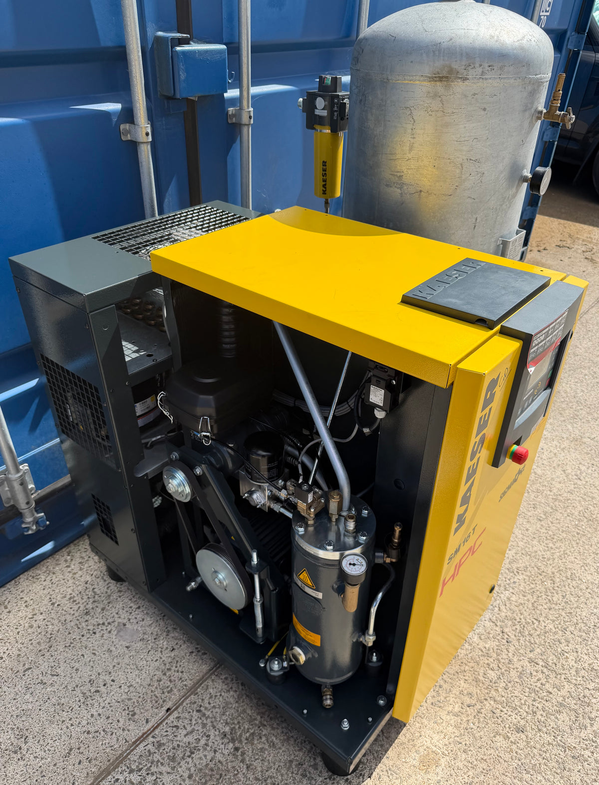 HPC / Kaeser SM16T Rotary Screw Compressor + Receiver + Dryer + Filter 57Cfm!