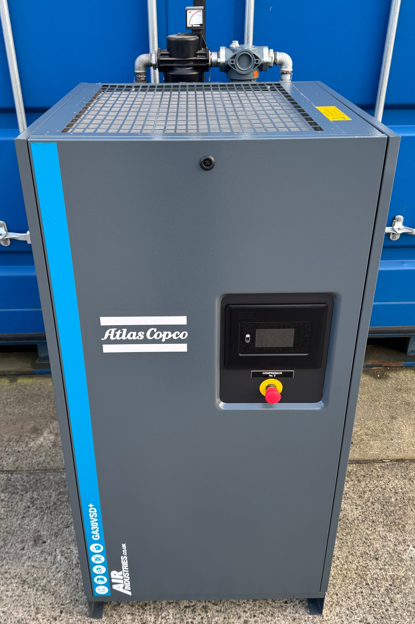 Atlas Copco GA30VSD+ Variable Speed Drive Rotary Screw Compressor, 30Kw, 206cfm!