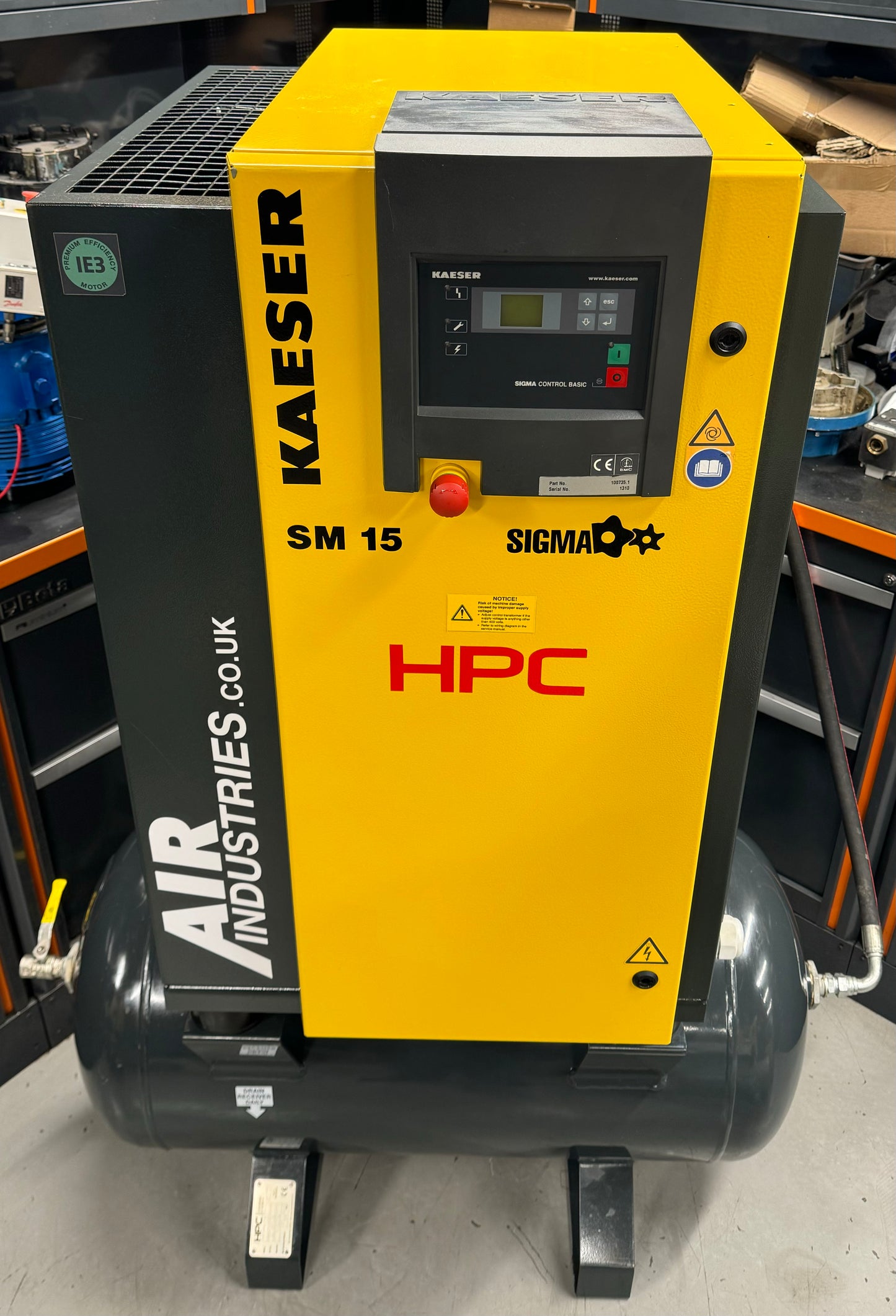 Kaeser / HPC SM15 Receiver Mounted Rotary Screw Compressor (44CFM)