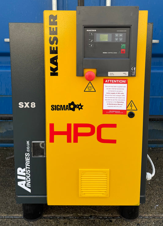 HPC / Kaeser SX8 Rotary Screw Compressor (5.5Kw, 28CFM, 8Bar, 116psi)
