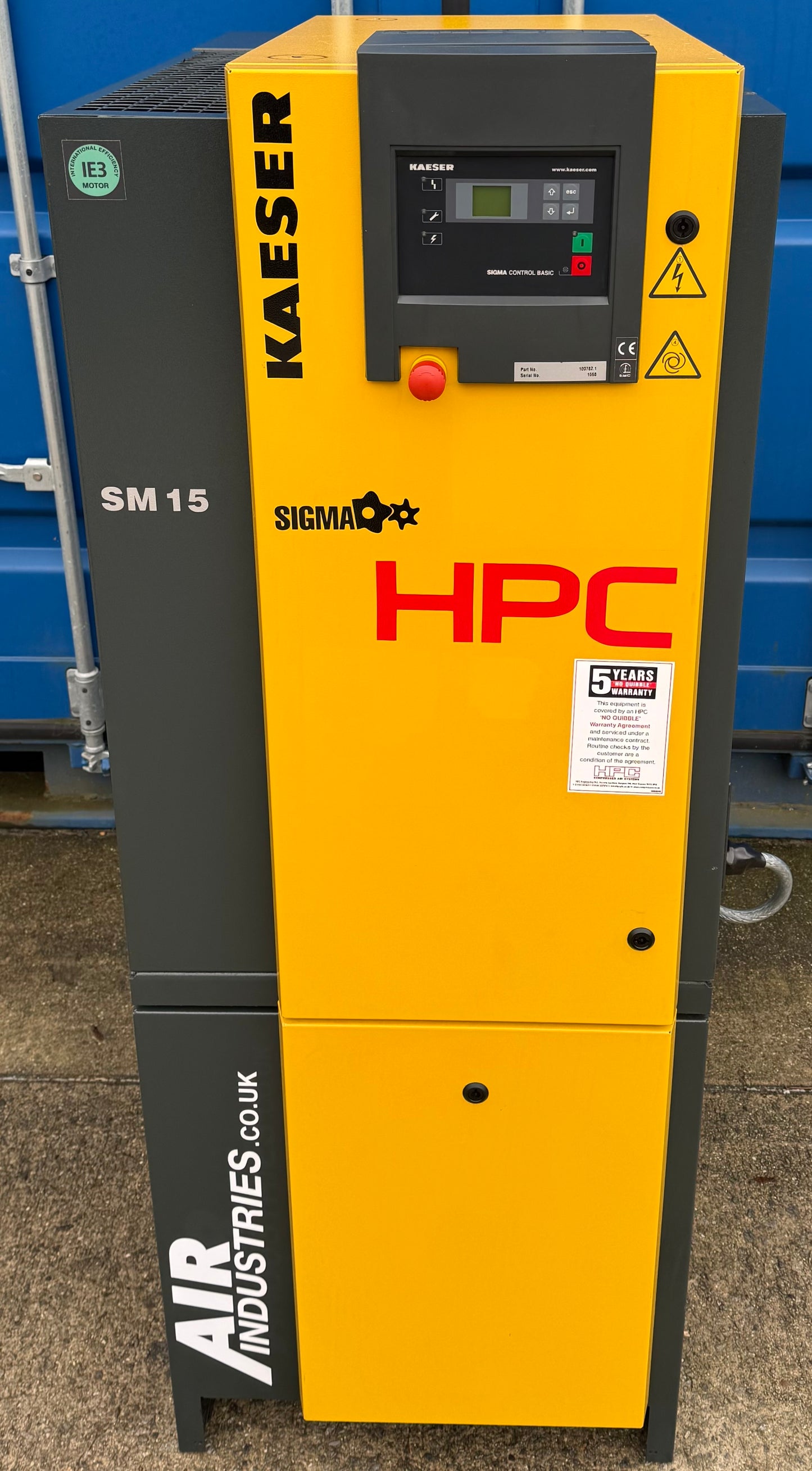 HPC / Kaeser Aircenter 15 Rotary Screw Compressor + Receiver + Dryer 9.0Kw, 53cfm!