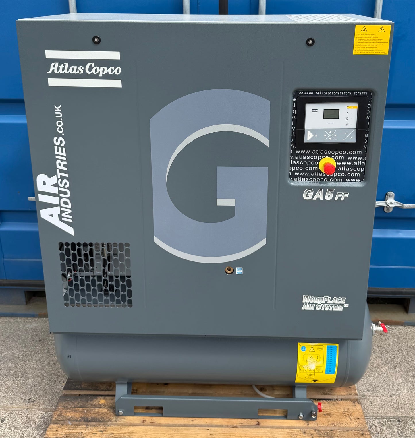 Atlas Copco GA5FF Receiver Mounted Rotary Screw Compressor + Dryer (32Cfm)