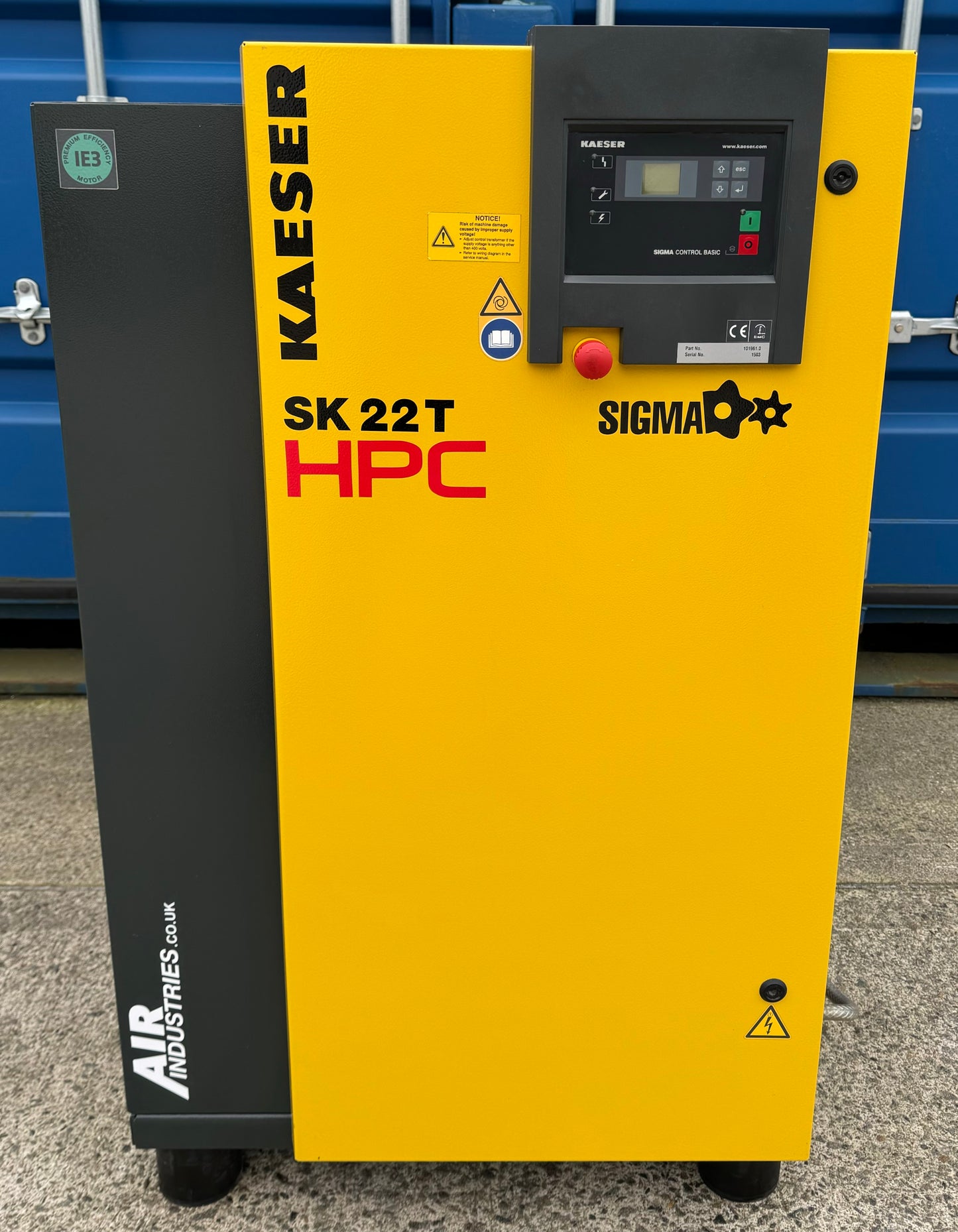 Kaeser / HPC SK22T Rotary Screw Compressor + Dryer (11Bar, 60CFM)