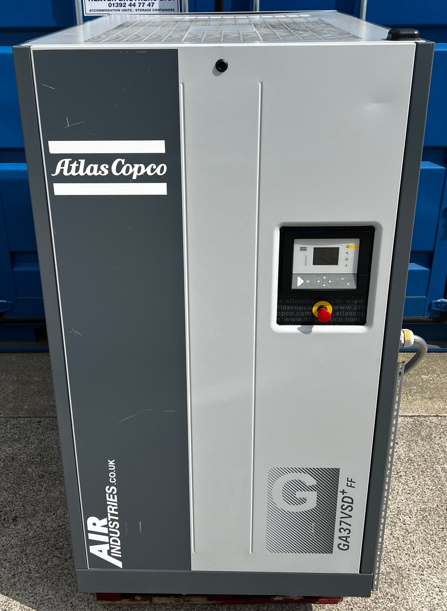 Atlas Copco GA37VSD+FF Rotary Screw Compressor & Dryer (55 - 276CFM, 37Kw, 50HP)
