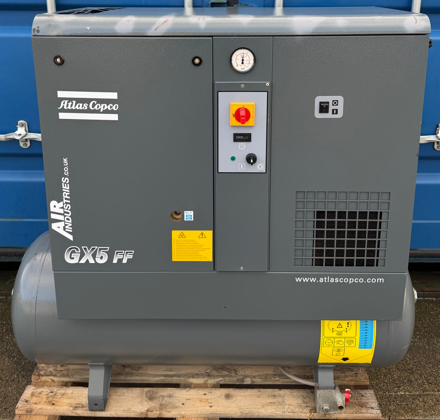 Atlas Copco GX5FF Receiver Mounted Rotary Screw Compressor With Dryer!
