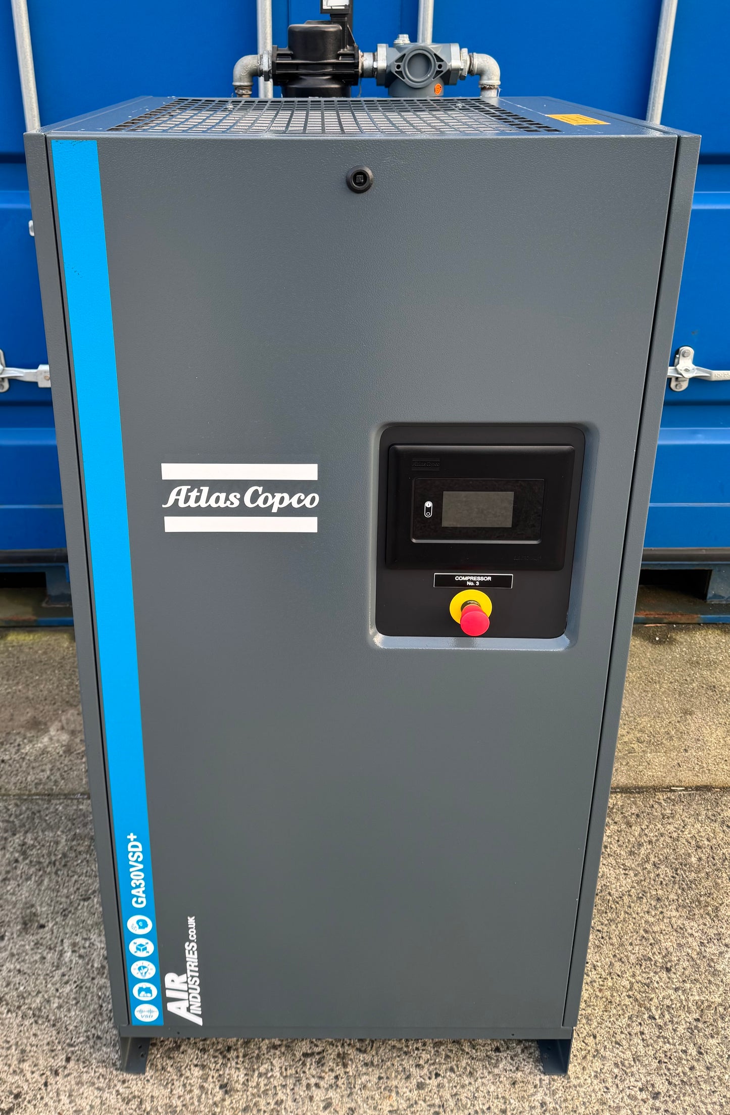 Atlas Copco GA30VSD+ Variable Speed Drive Rotary Screw Compressor, 30Kw, 206cfm!