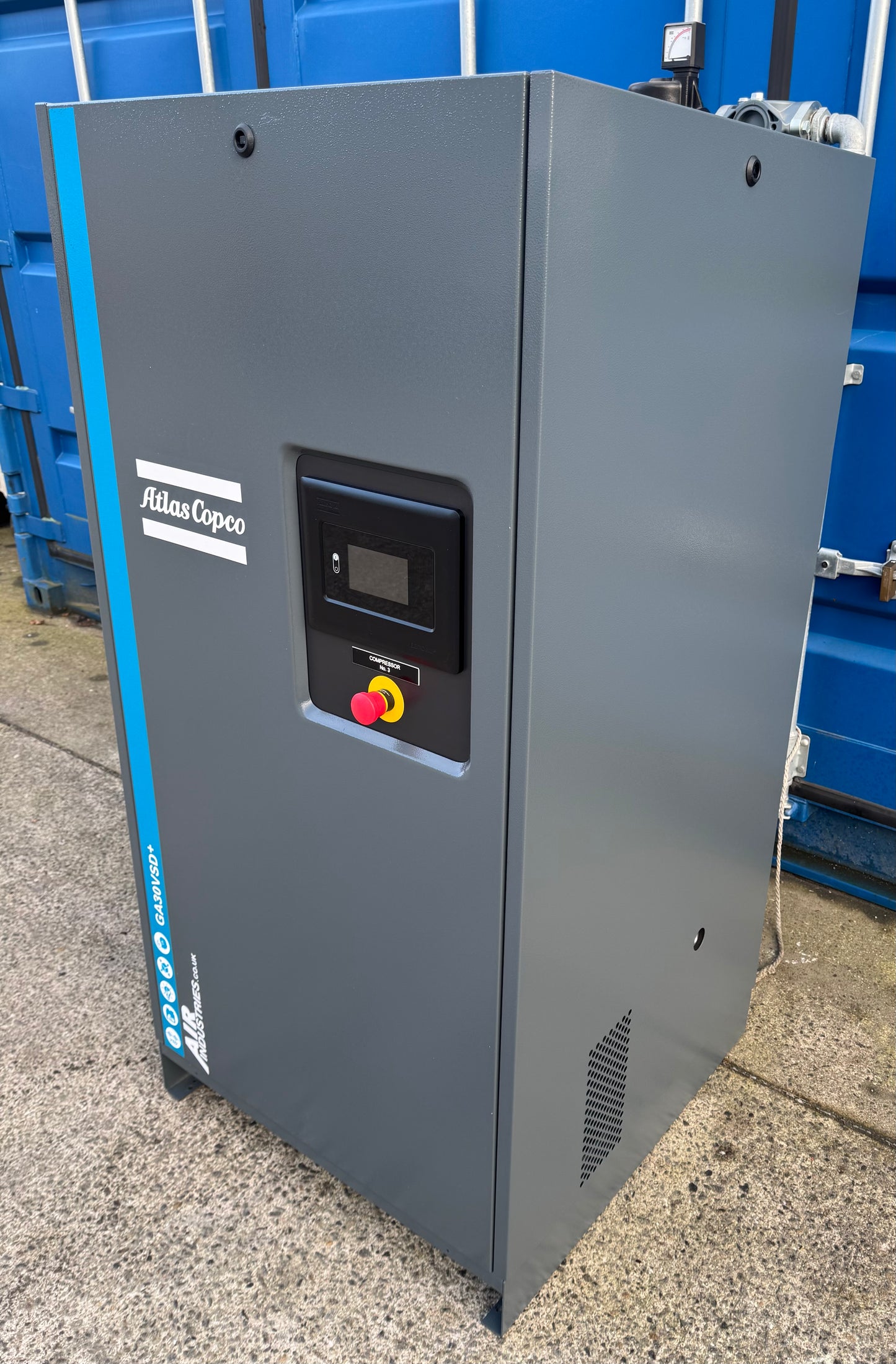 Atlas Copco GA30VSD+ Variable Speed Drive Rotary Screw Compressor, 30Kw, 206cfm!