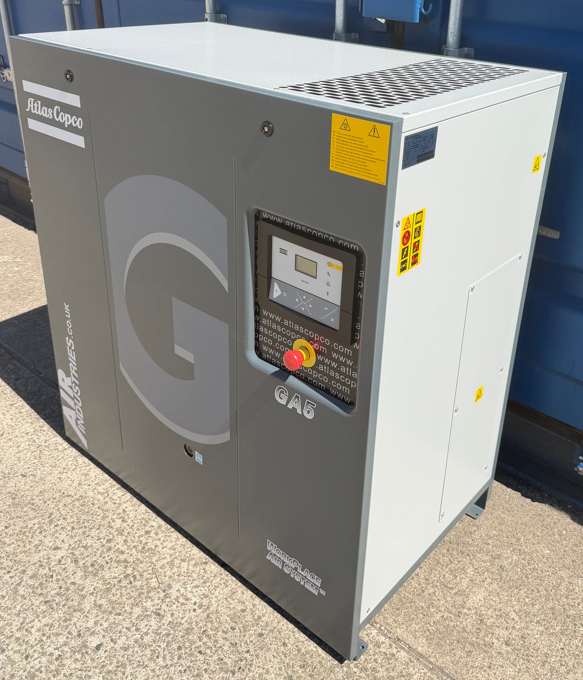 Atlas Copco GA5 Floor Mounted Rotary Screw Compressor, 5.5Kw, 17cfm, 13Bar!