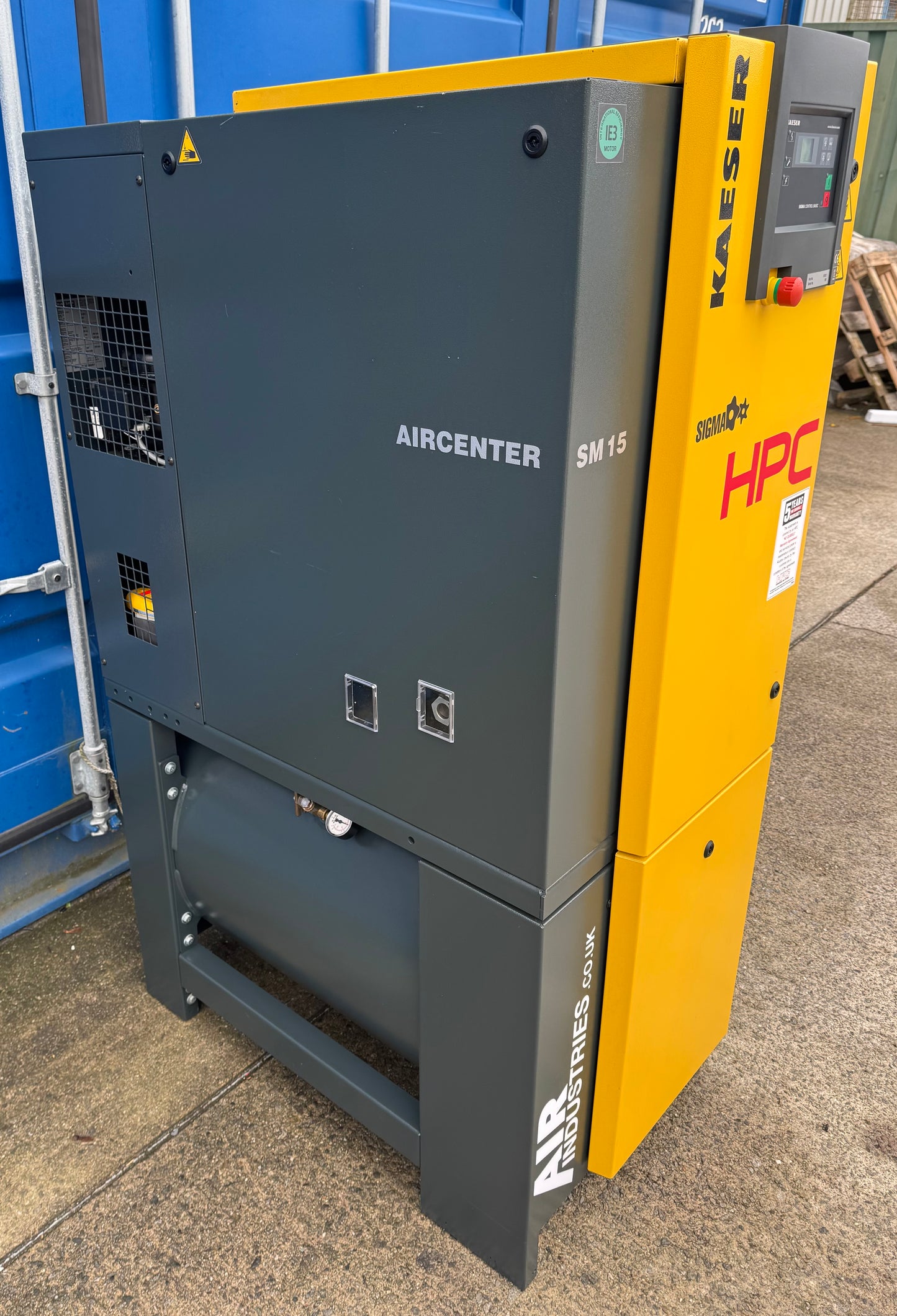 HPC / Kaeser Aircenter 15 Rotary Screw Compressor + Receiver + Dryer 9.0Kw, 53cfm!