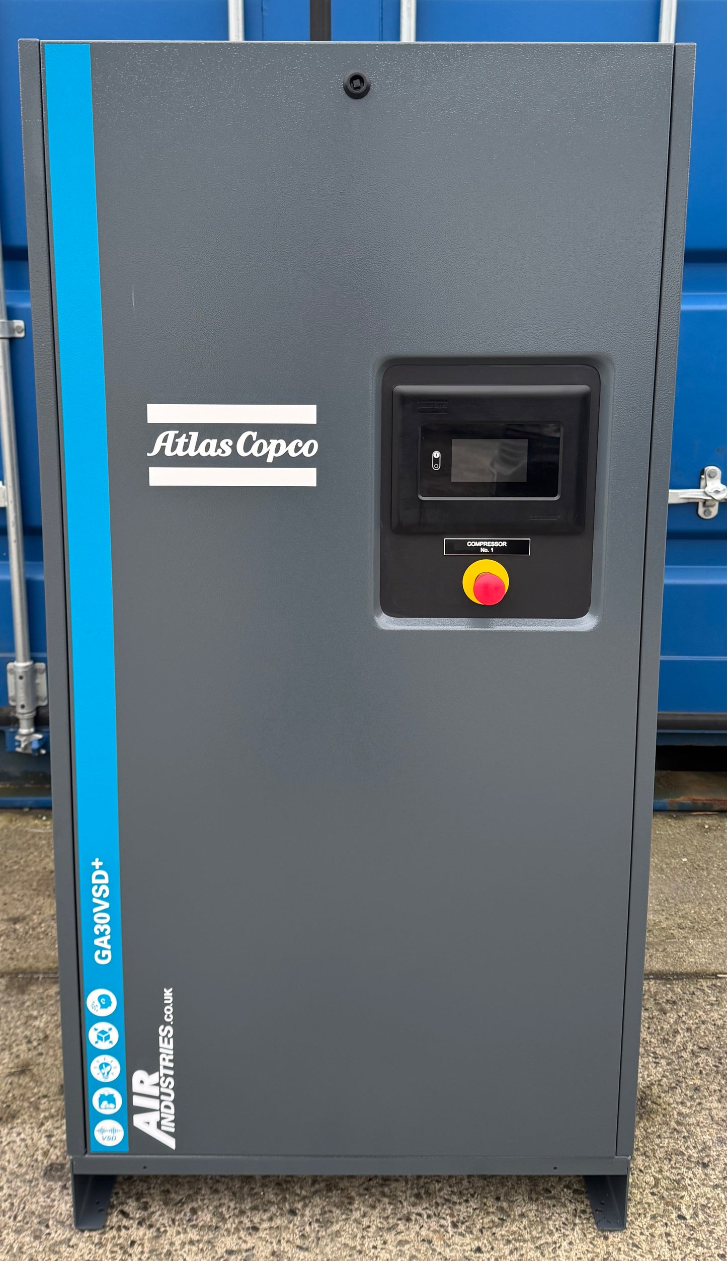 Atlas Copco GA30VSD+ Variable Speed Drive Rotary Screw Compressor, 30Kw, 206cfm!