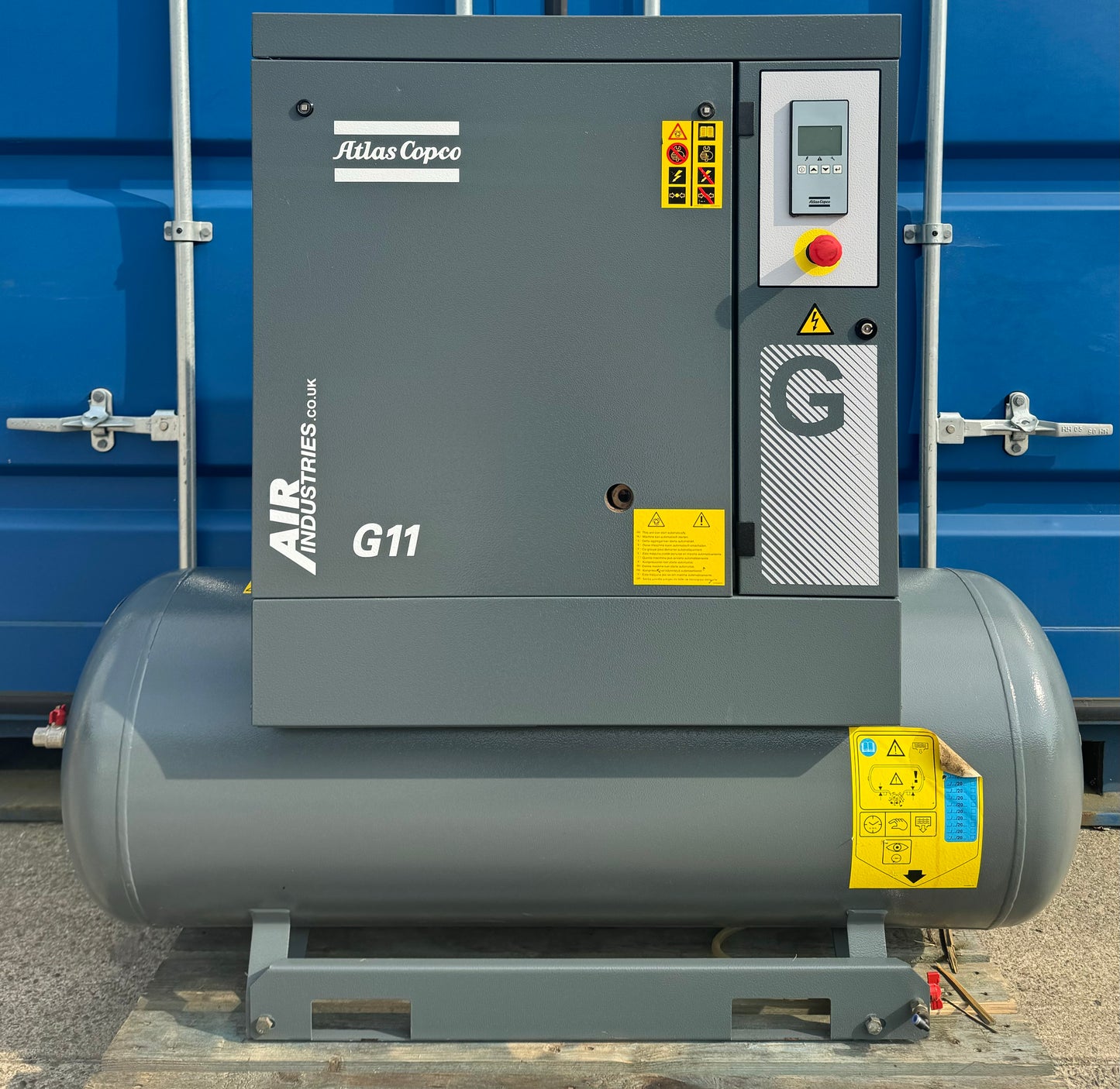 Atlas Copco G11 Receiver Mounted Rotary Screw Compressor (51CFM, 11Kw, 15HP)