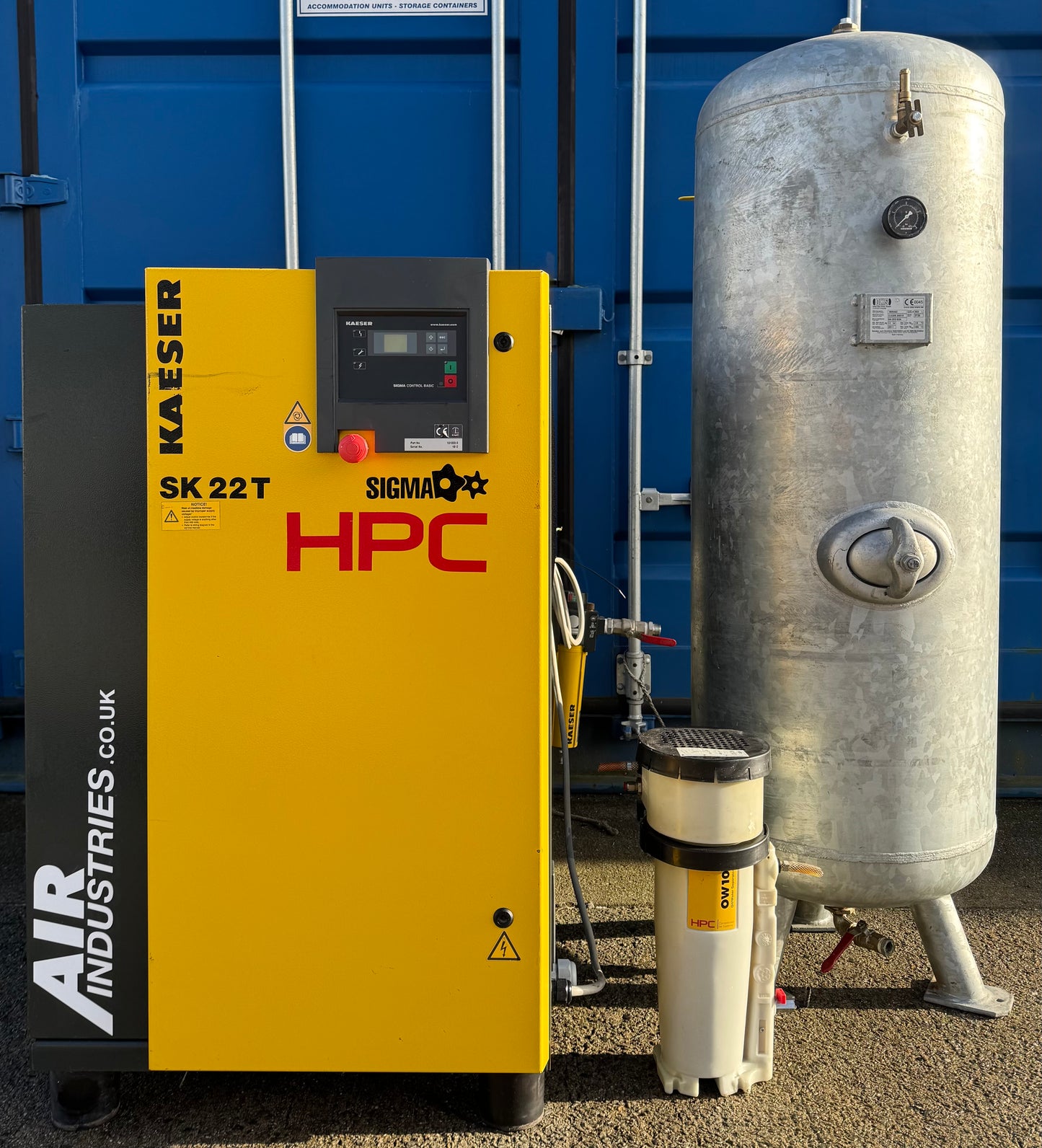 Kaeser / HPC SK22T Rotary Screw Compressor Package + Dryer + Receiver (8Bar, 70CFM)