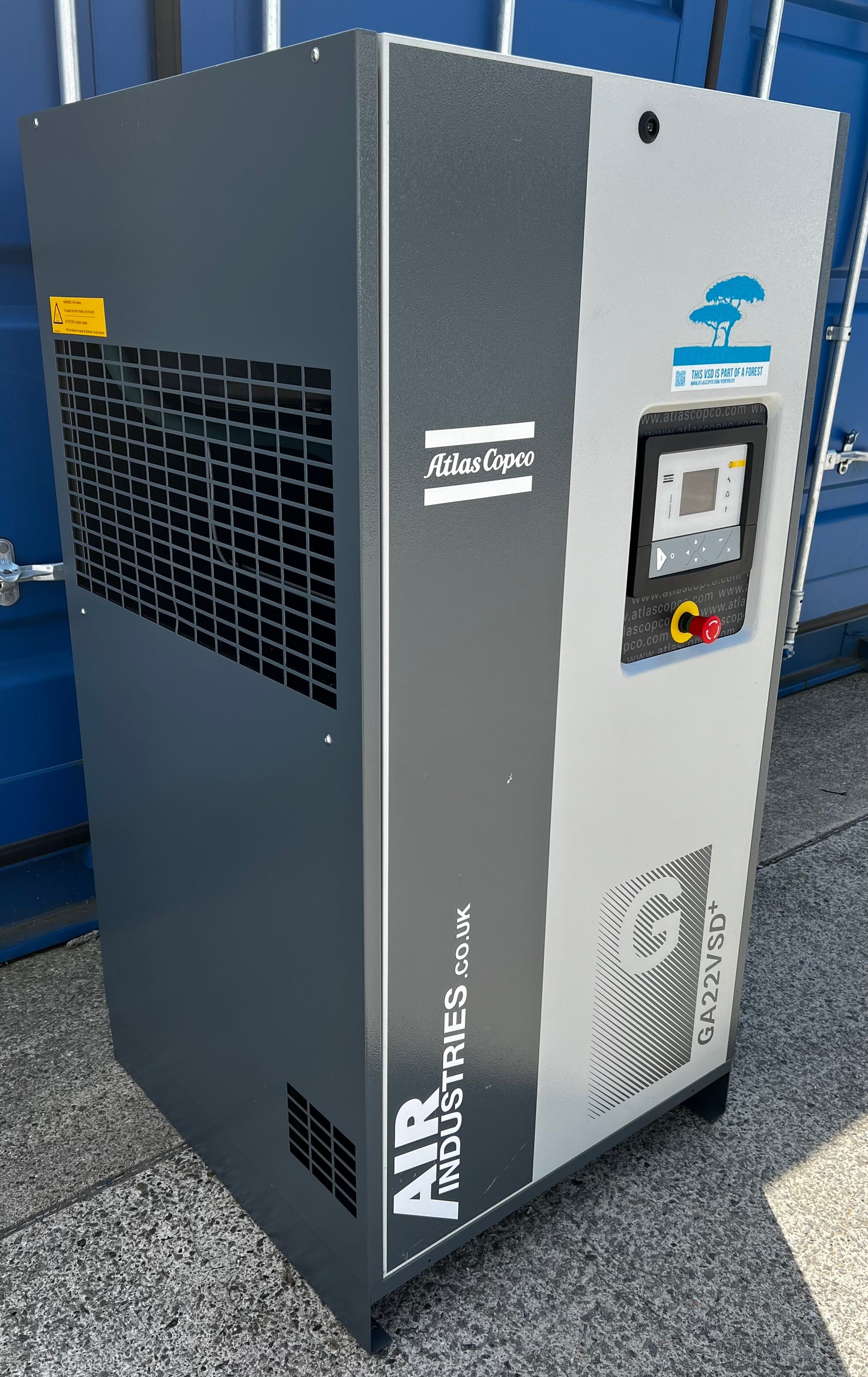 Atlas Copco GA22VSD+ Variable Speed Drive Rotary Screw Compressor, 22Kw, 159cfm!