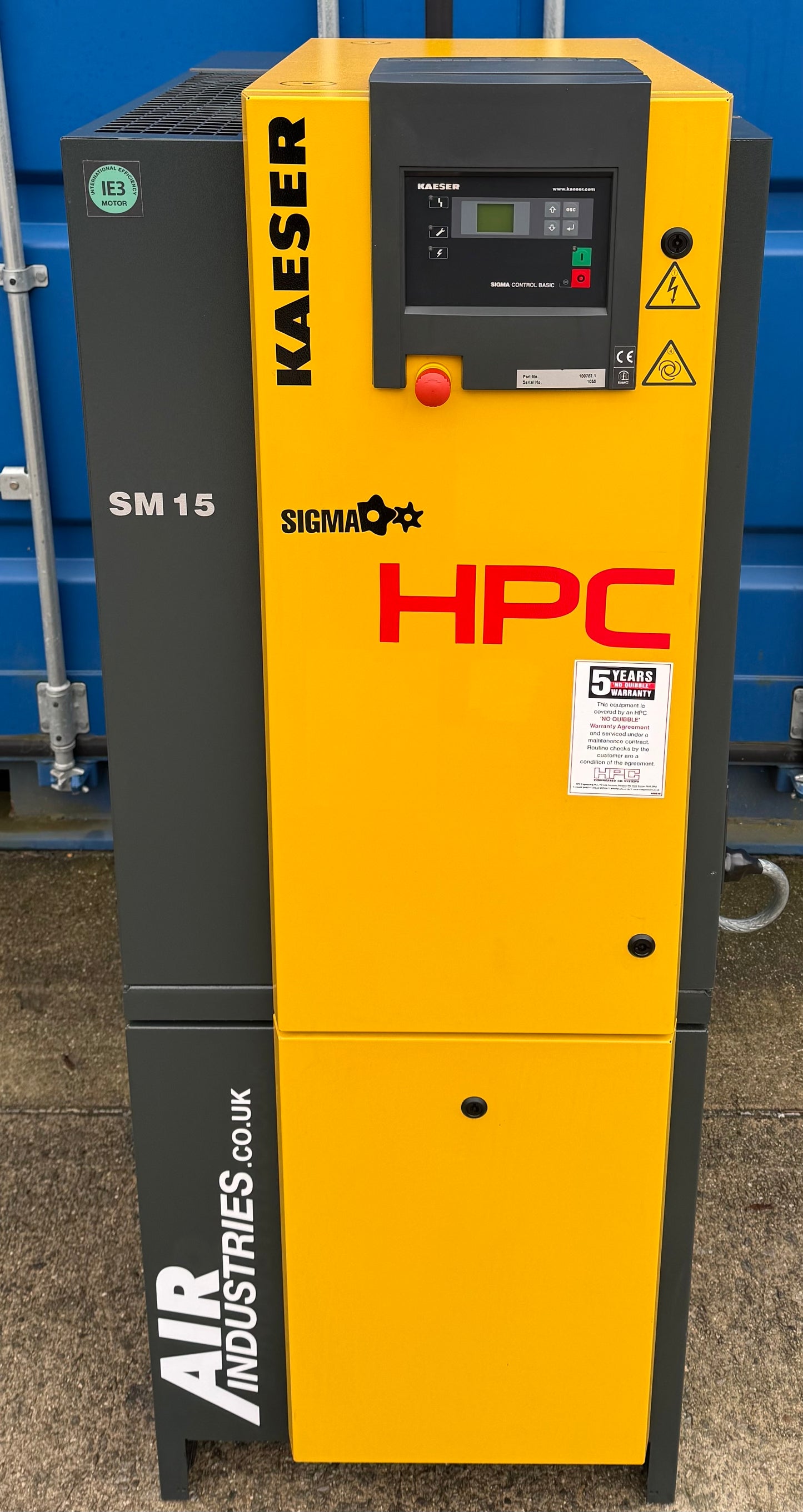 HPC / Kaeser Aircenter 15 Rotary Screw Compressor + Receiver + Dryer 9.0Kw, 53cfm!
