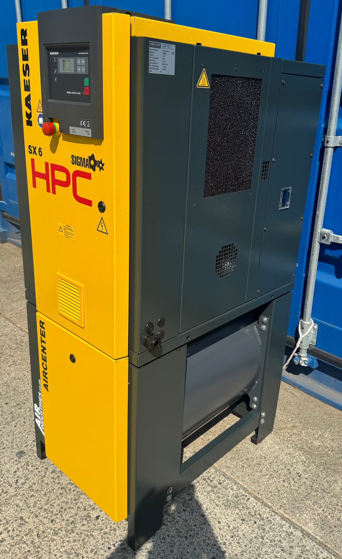 HPC / Kaeser Aircenter 6 Rotary Screw Compressor + Receiver + Dryer (4.0Kw, 17cfm)