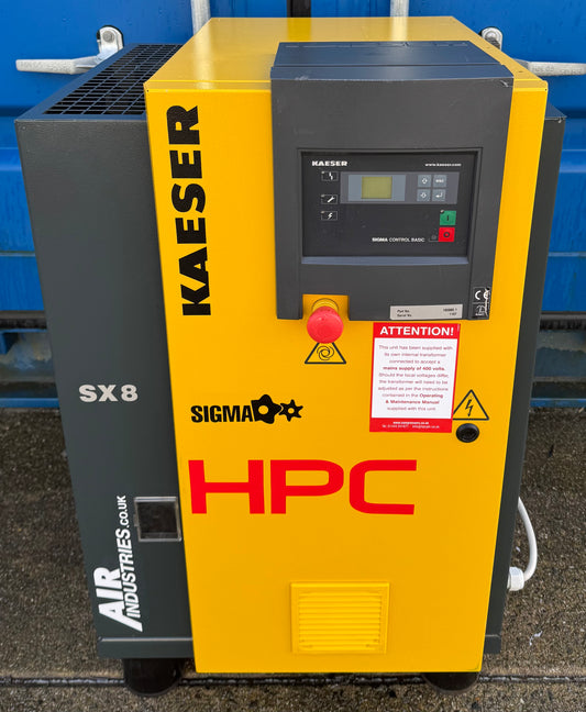 HPC / Kaeser SX8 Rotary Screw Compressor (5.5Kw, 28CFM, 8Bar, 116psi)