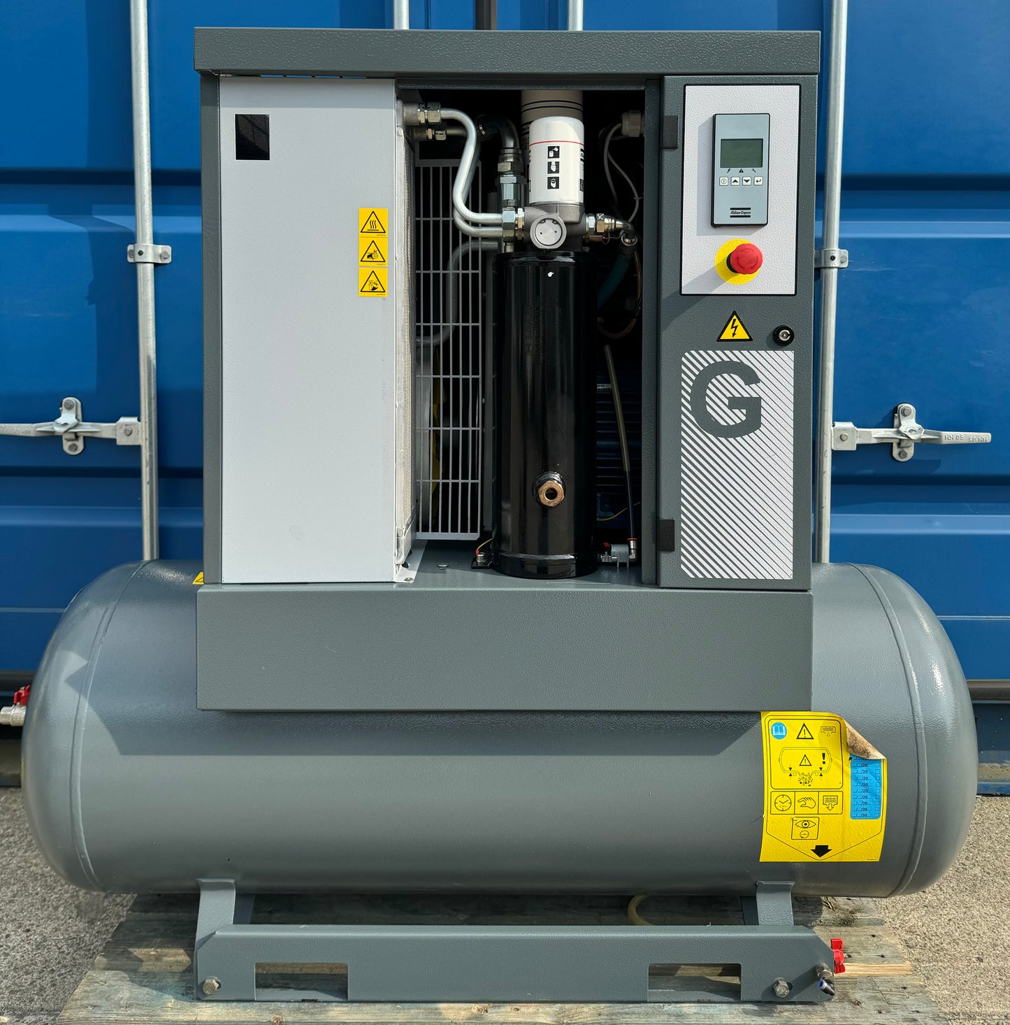 Atlas Copco G11 Receiver Mounted Rotary Screw Compressor (51CFM, 11Kw, 15HP)