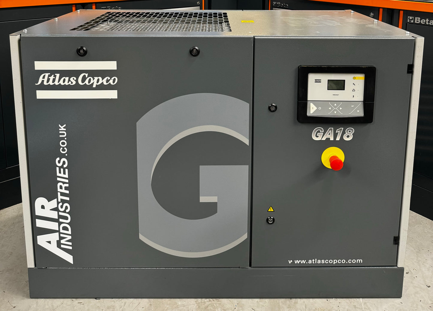 Atlas Copco GA18 Rotary Screw Compressor, 18.5Kw, 111Cfm!