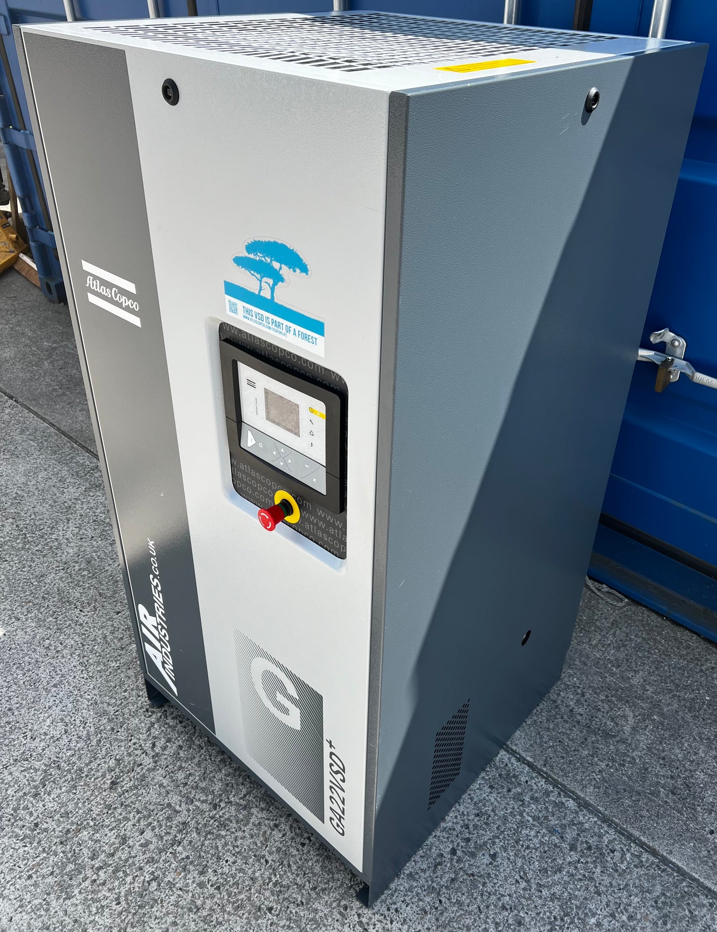 Atlas Copco GA22VSD+ Variable Speed Drive Rotary Screw Compressor, 22Kw, 159cfm!