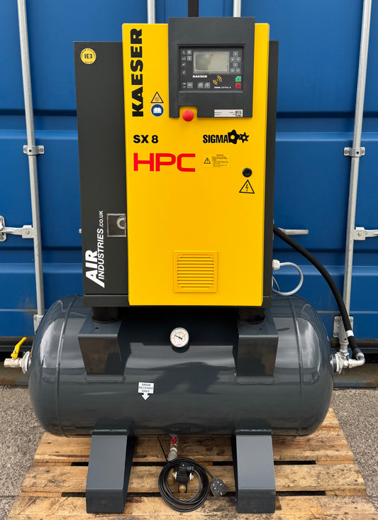 HPC / Kaeser SX8 Receiver Mounted Rotary Screw Compressor 5.5Kw, 28cfm! 8bar!