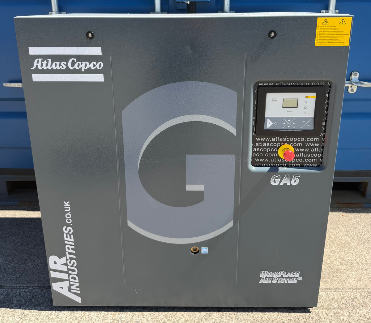 Atlas Copco GA5 Floor Mounted Rotary Screw Compressor, 5.5Kw, 17cfm, 13Bar!