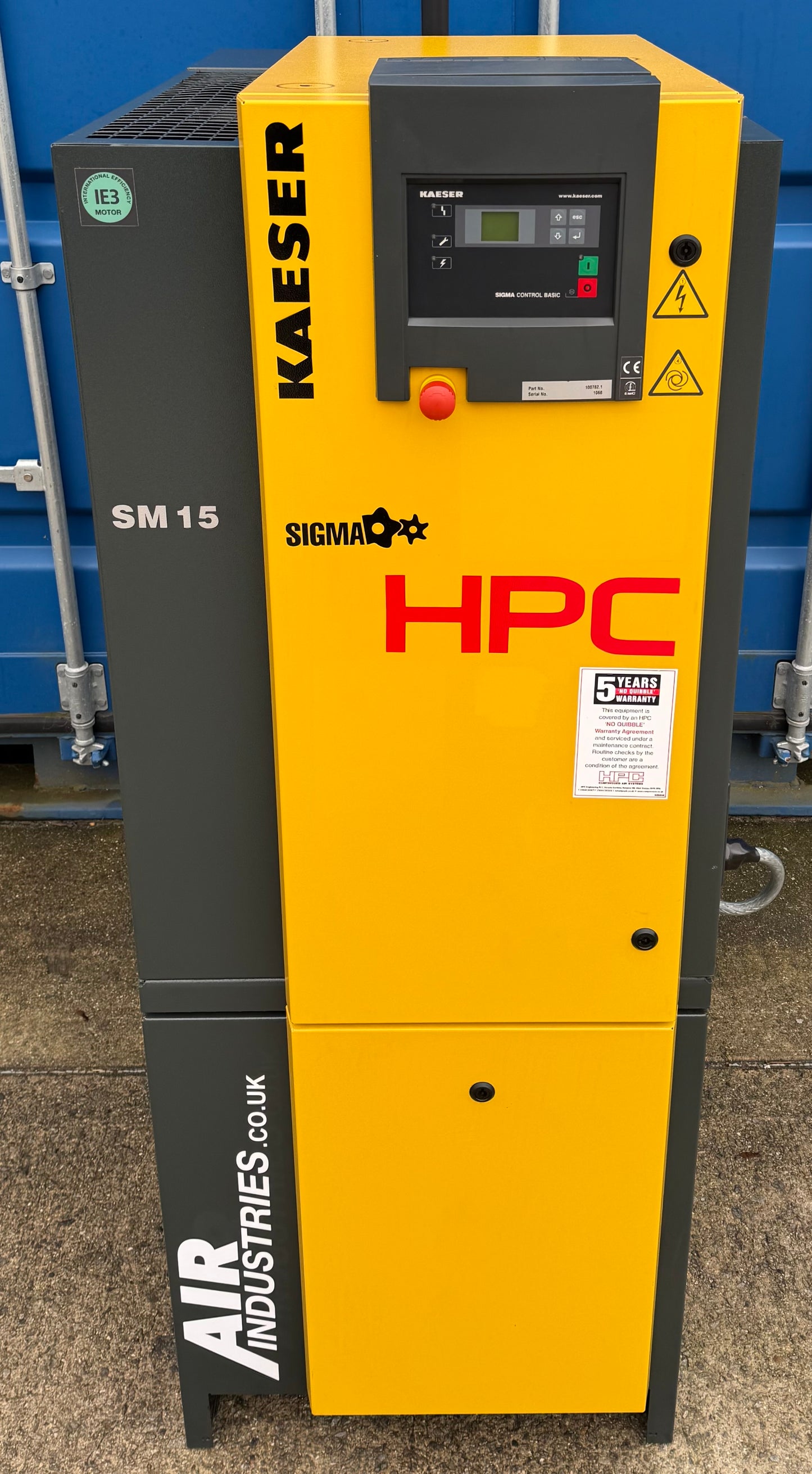 HPC / Kaeser Aircenter 15 Rotary Screw Compressor + Receiver + Dryer 9.0Kw, 53cfm!