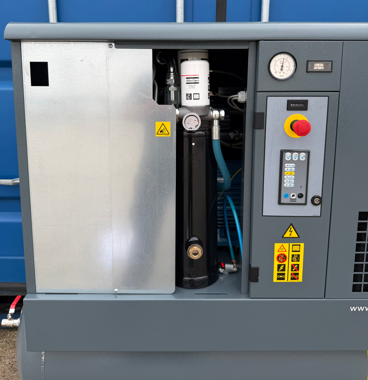Atlas Copco GX11FF Receiver Mounted Rotary Screw Compressor + Dryer, 11Kw, 57cfm