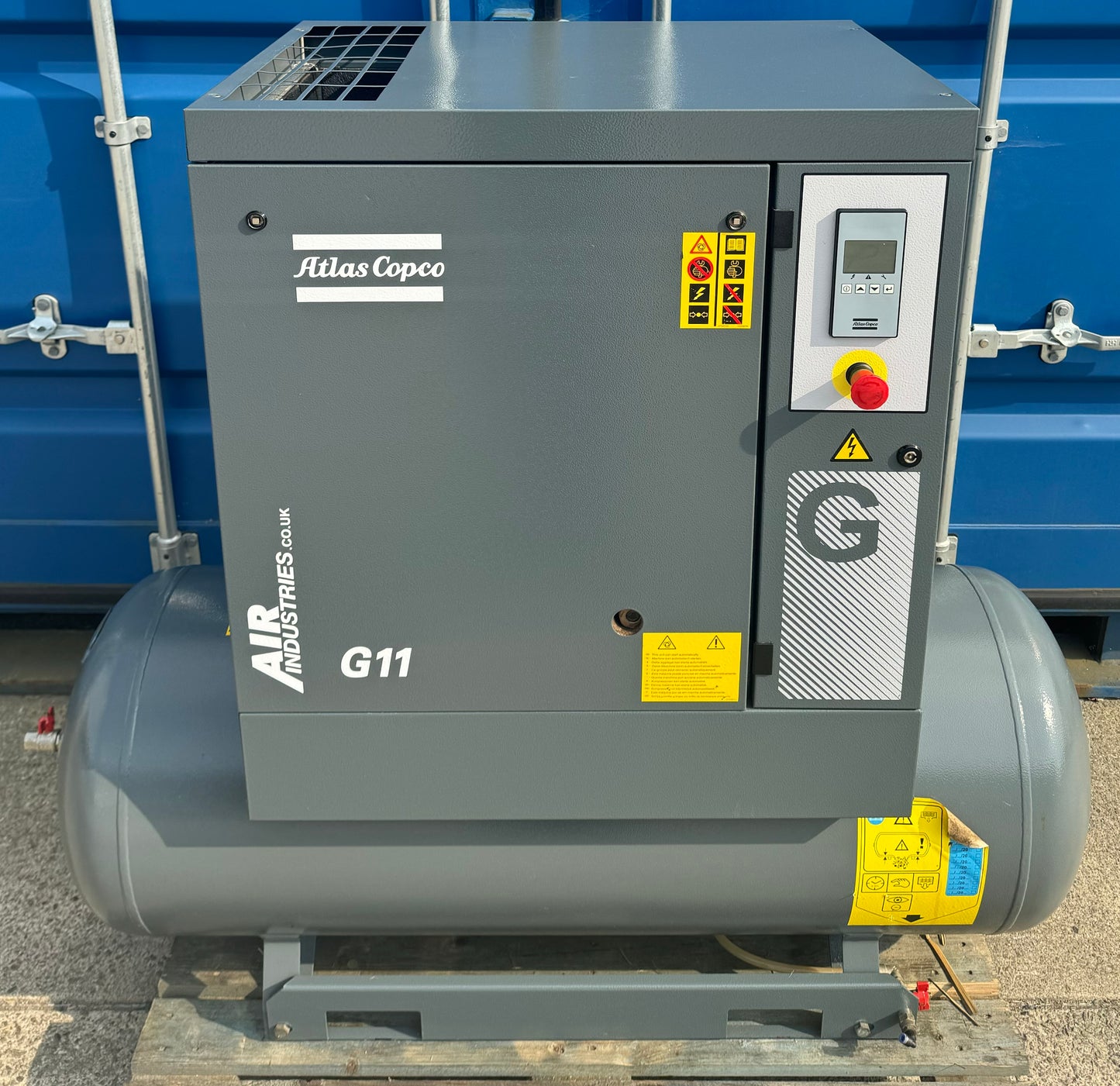 Atlas Copco G11 Receiver Mounted Rotary Screw Compressor (51CFM, 11Kw, 15HP)