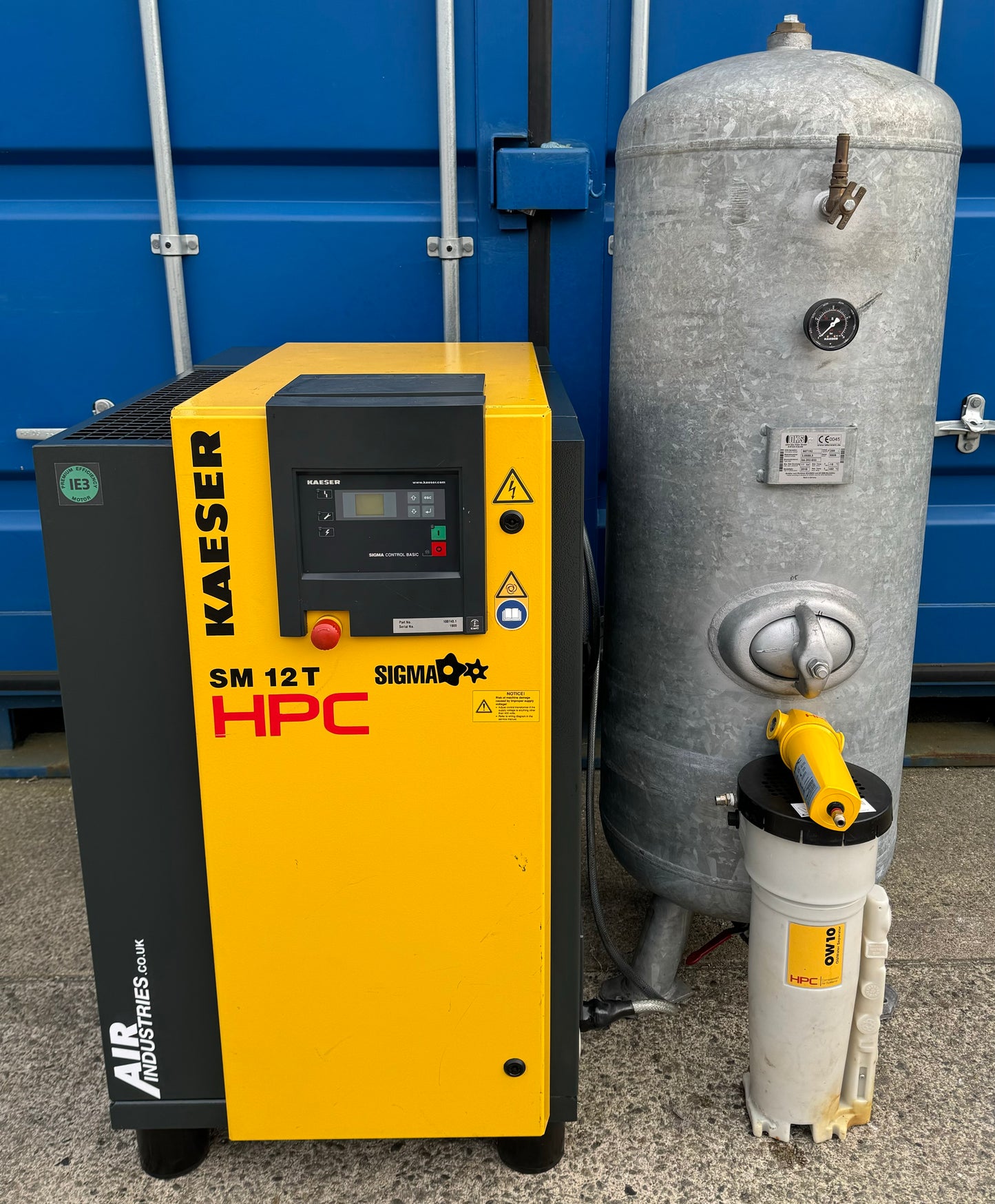 Kaeser / HPC SM12T Rotary Screw Compressor Package + Dryer + Receiver (42CFM)