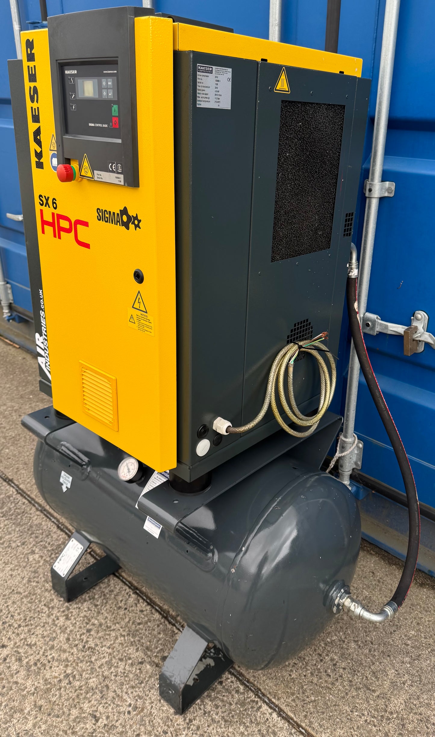 HPC / Kaeser SX6 Receiver Mounted Rotary Screw Compressor 4.0Kw, 11Bar!