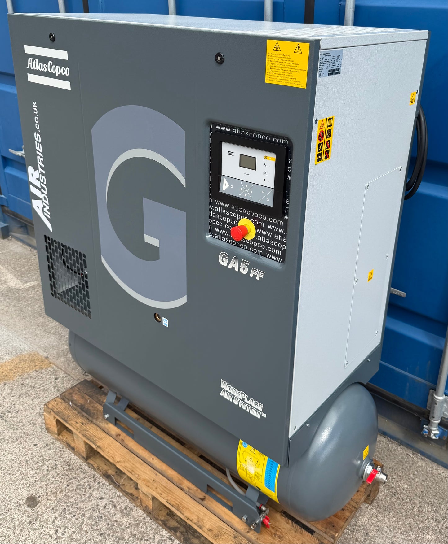Atlas Copco GA5FF Receiver Mounted Rotary Screw Compressor + Dryer (32Cfm)