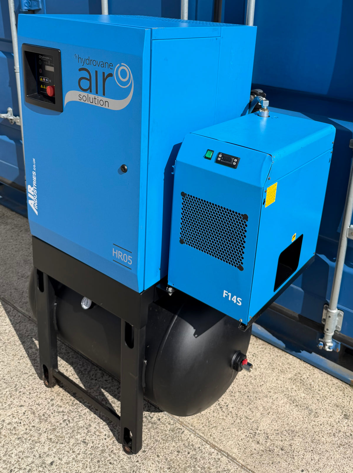 Hydrovane HR05AERD Receiver Mounted Rotary Vane Compressor + Dryer! 25cfm 10Bar!