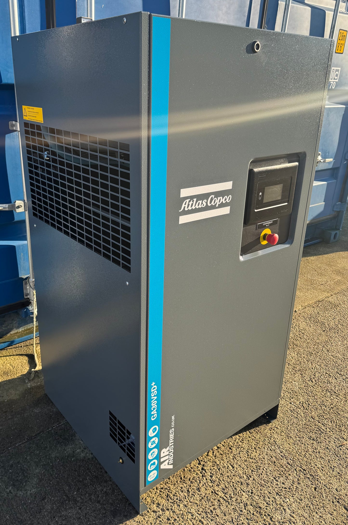 Atlas Copco GA30VSD+ Variable Speed Drive Rotary Screw Compressor, 30Kw, 206cfm!