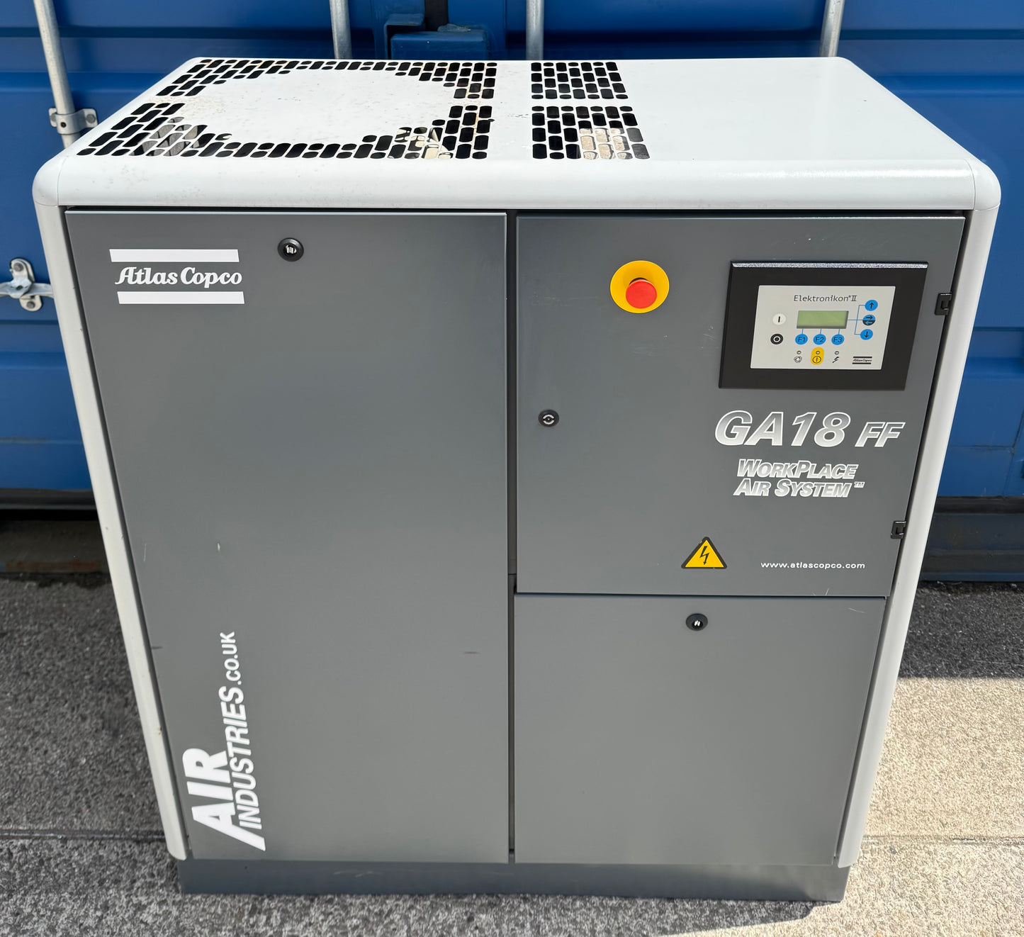 Atlas Copco GA18FF Rotary Screw Compressor + Dryer, 18.5Kw, 115Cfm!