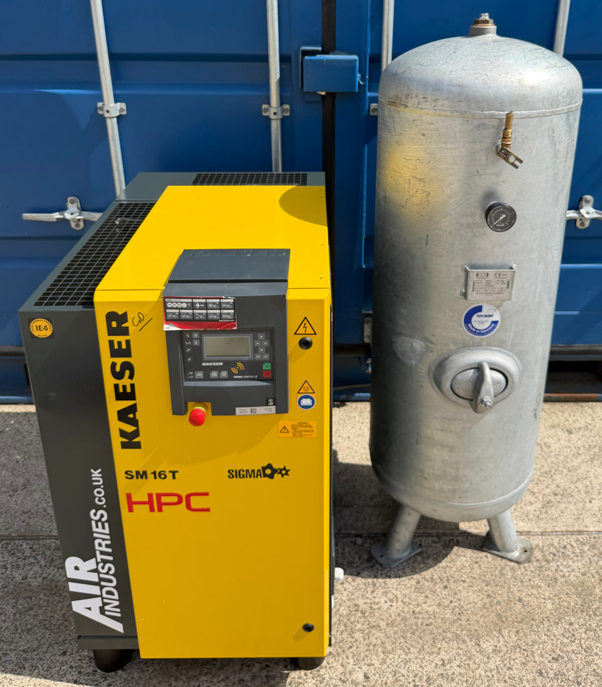 HPC / Kaeser SM16T Rotary Screw Compressor + Receiver + Dryer + Filter 57Cfm!