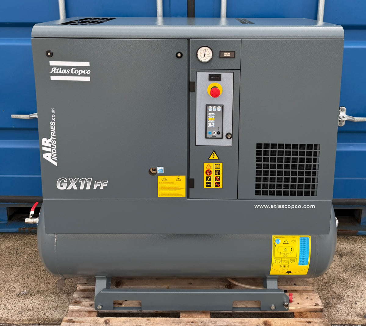 Atlas Copco GX11FF Receiver Mounted Rotary Screw Compressor + Dryer, 11Kw, 57cfm