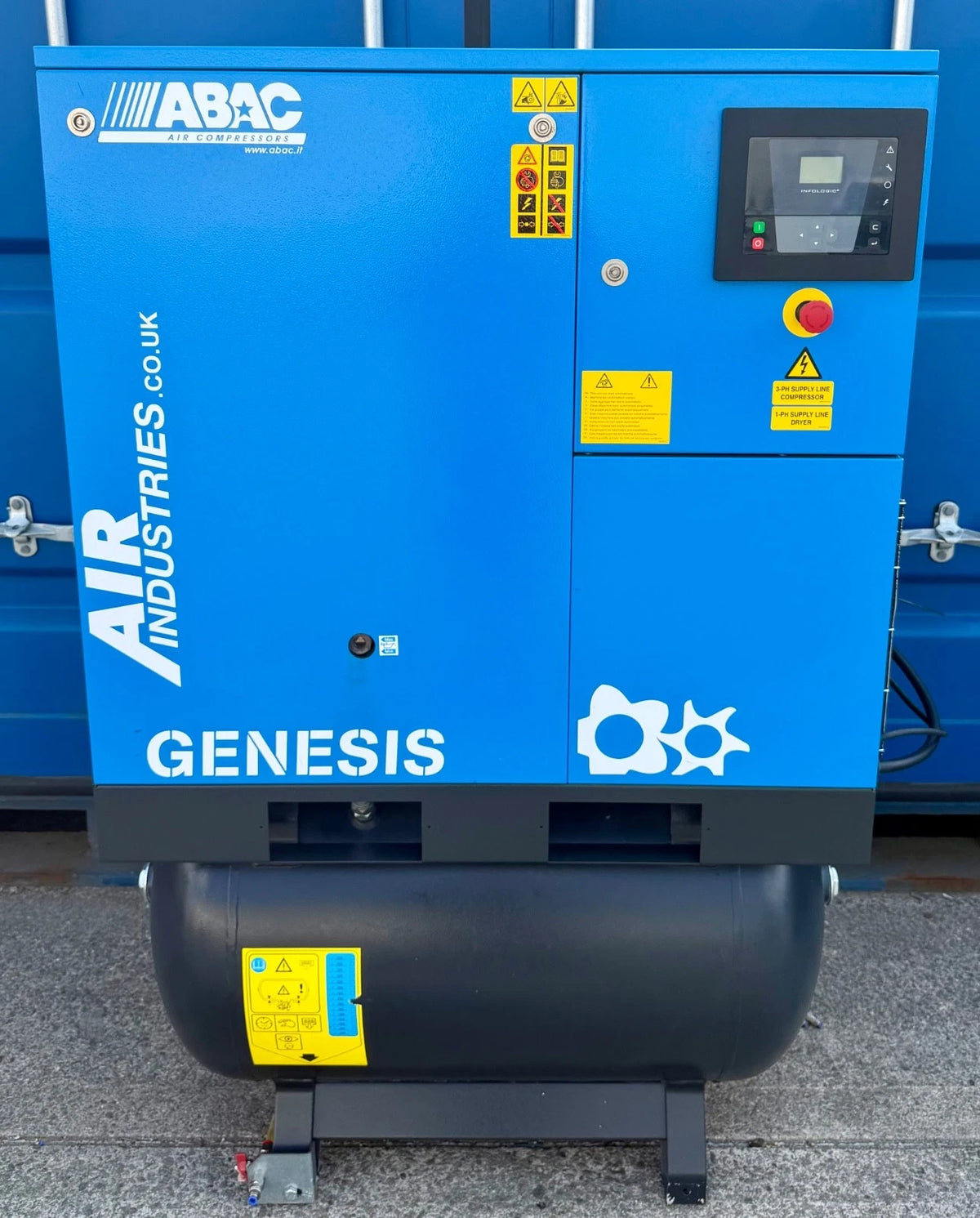 ABAC Genesis 11 Receiver Mounted Rotary Screw Compressor + Dryer! 11Kw, 59Cfm