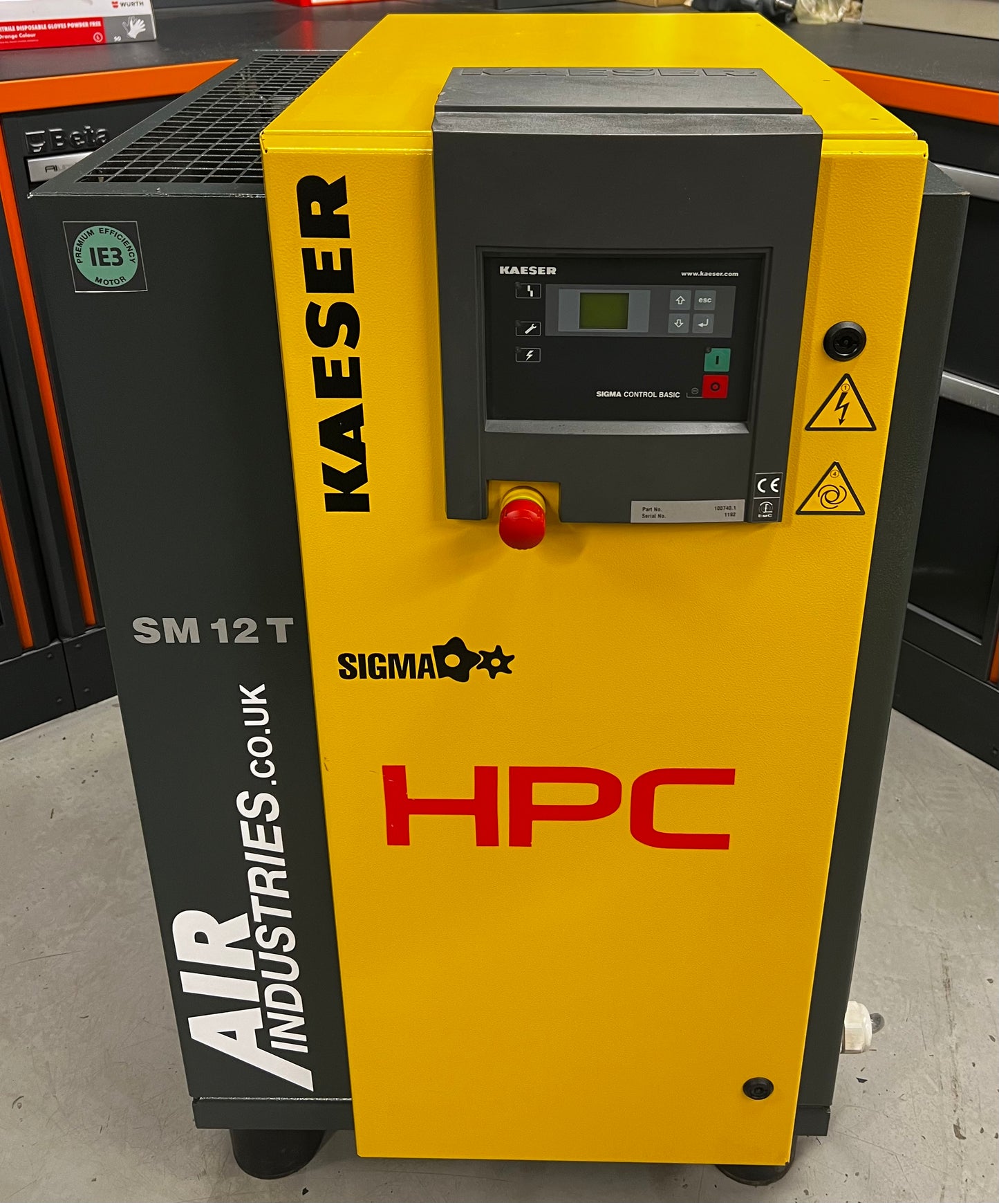 HPC / Kaeser SM12T Floor Mounted Rotary Screw Compressor + Dryer (7.5Kw, 42Cfm)