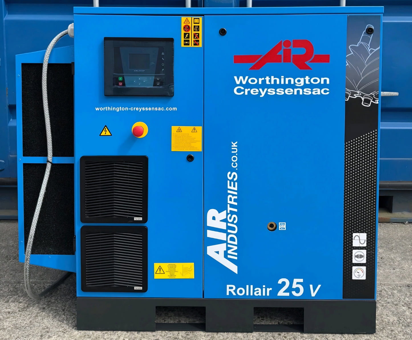Worthington RLR25V Variable Speed Drive Rotary Screw Compressor, 118Cfm! 18.5Kw!