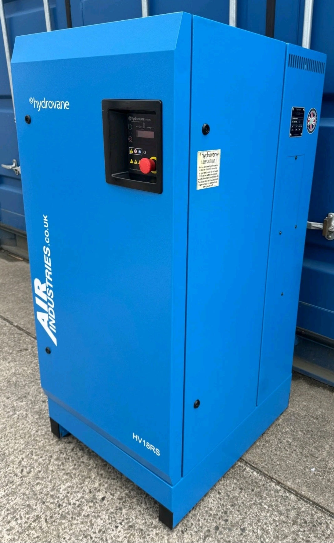 Hydrovane HV18RS Rotary Vane Compressor! 18.5Kw, 25Hp 104cfm, 11Bar!