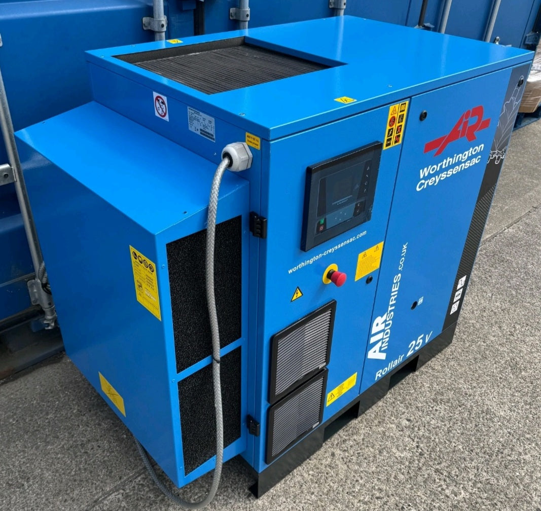 Worthington RLR25V Variable Speed Drive Rotary Screw Compressor, 118Cfm! 18.5Kw!