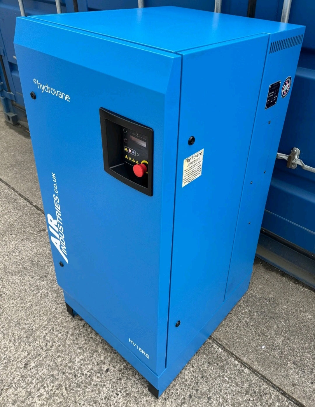 Hydrovane HV18RS Rotary Vane Compressor! 18.5Kw, 25Hp 104cfm, 11Bar!