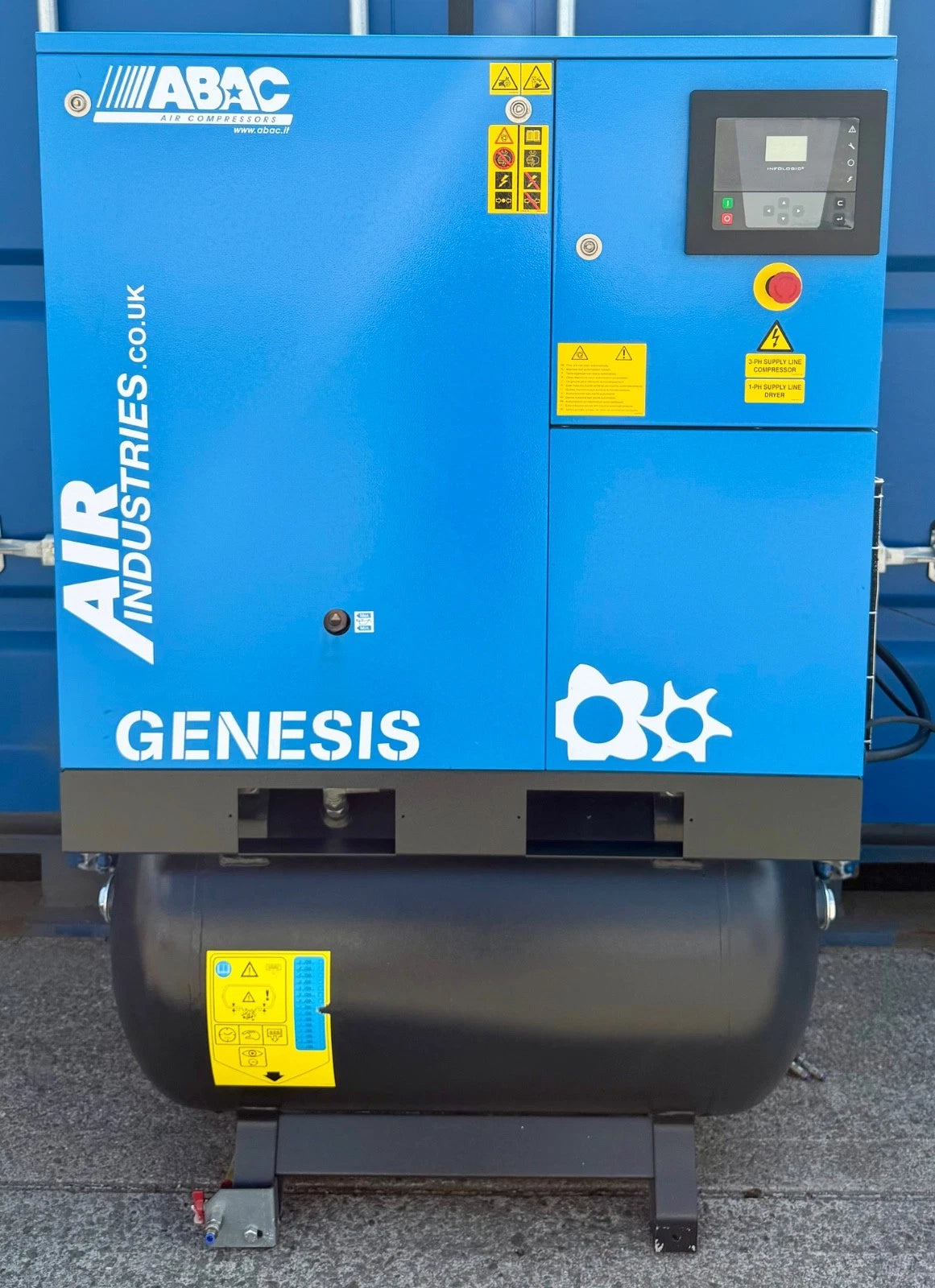 ABAC Genesis 11 Receiver Mounted Rotary Screw Compressor + Dryer! 11Kw, 59Cfm