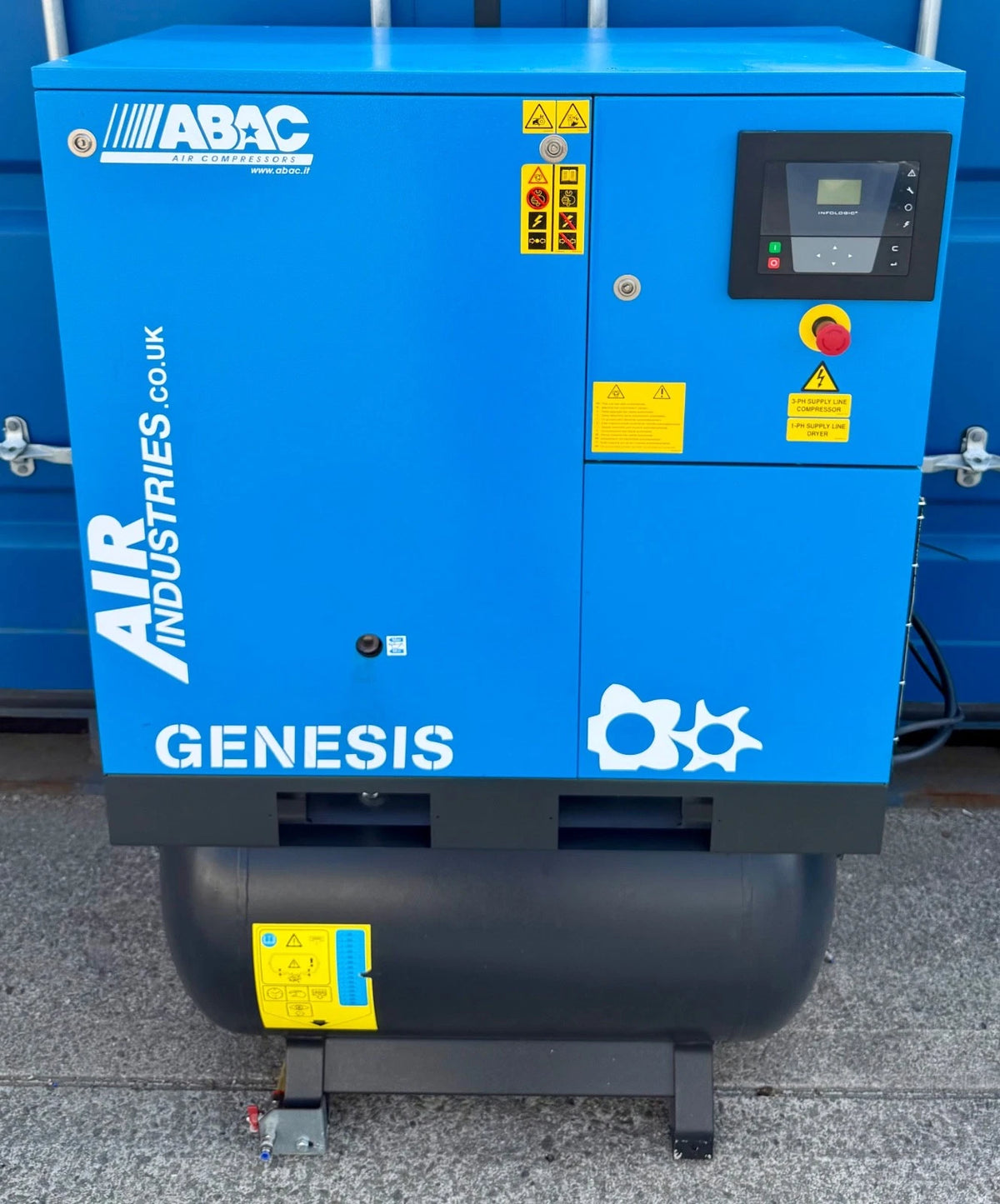 ABAC Genesis 11 Receiver Mounted Rotary Screw Compressor + Dryer! 11Kw, 59Cfm