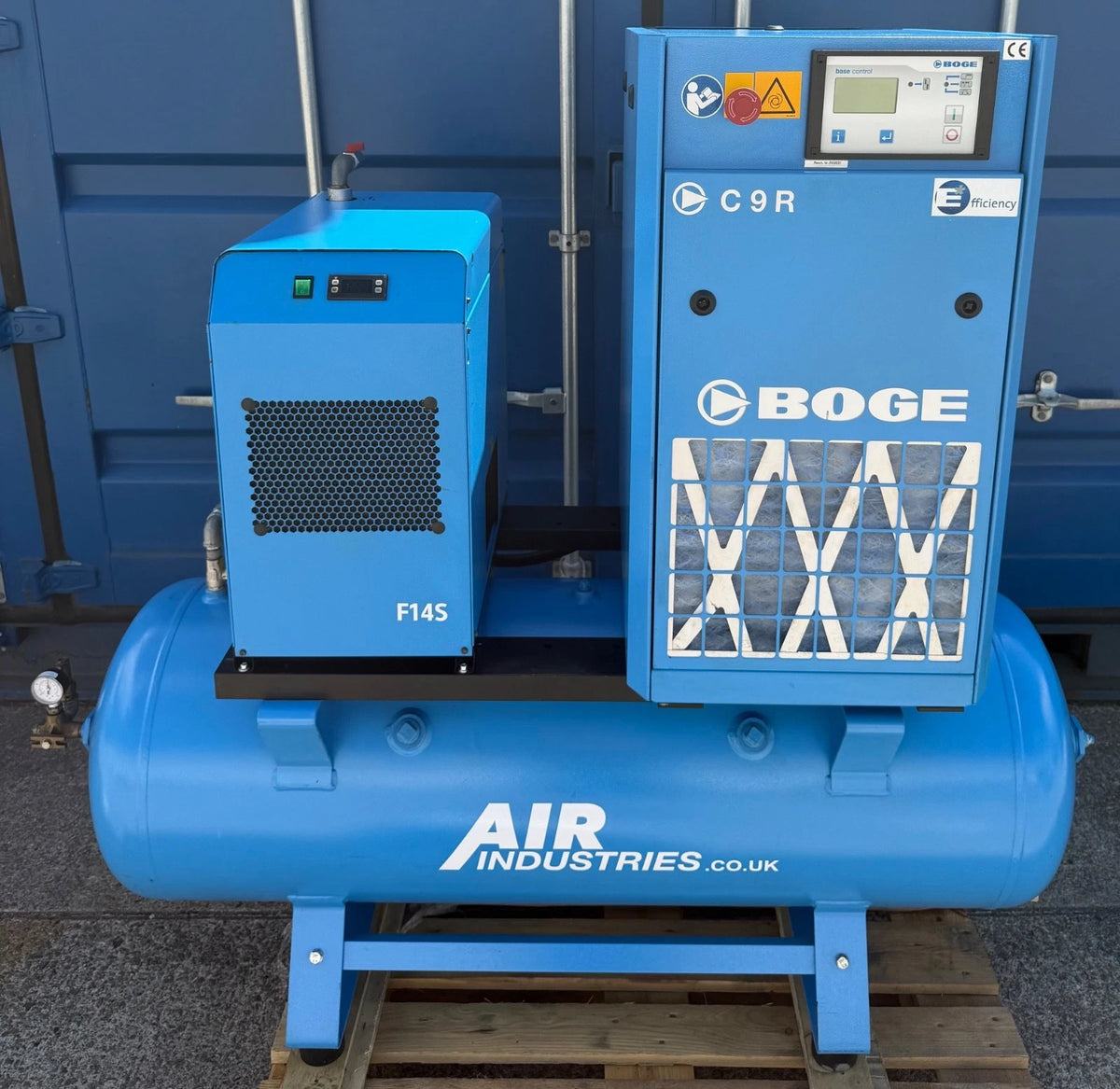 Boge C9DR-270 Receiver Mounted Rotary Screw Compressor + Dryer (42Cfm, 7.5Kw)