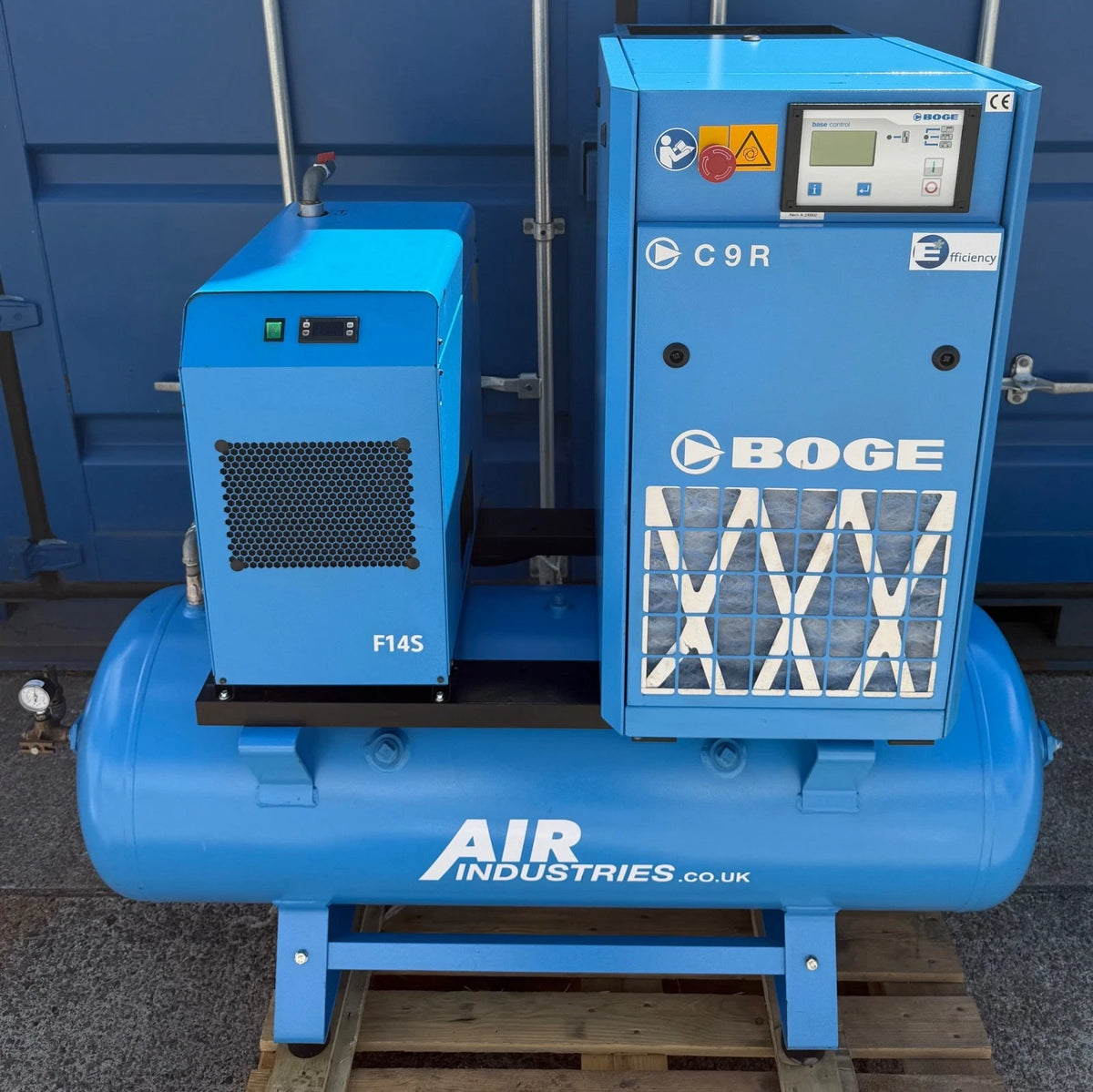 Boge C9DR-270 Receiver Mounted Rotary Screw Compressor + Dryer (42Cfm, 7.5Kw)