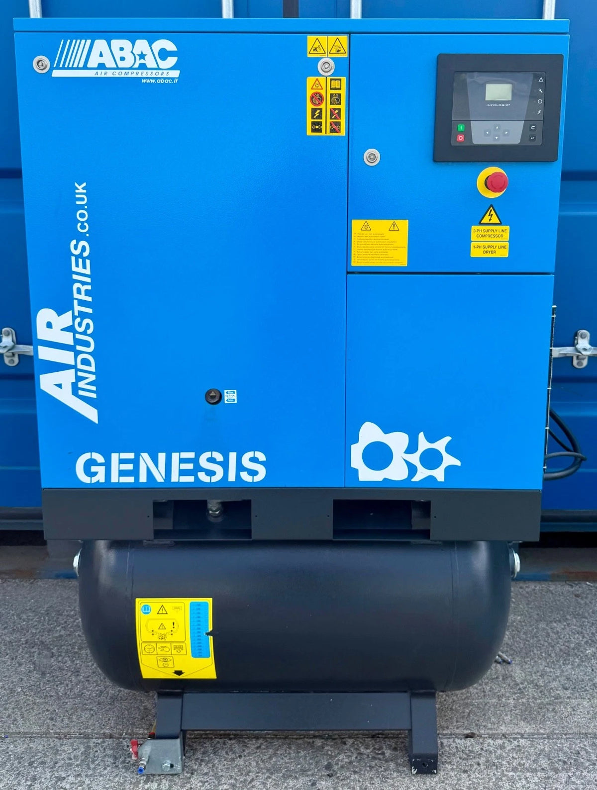 ABAC Genesis 11 Receiver Mounted Rotary Screw Compressor + Dryer! 11Kw, 59Cfm