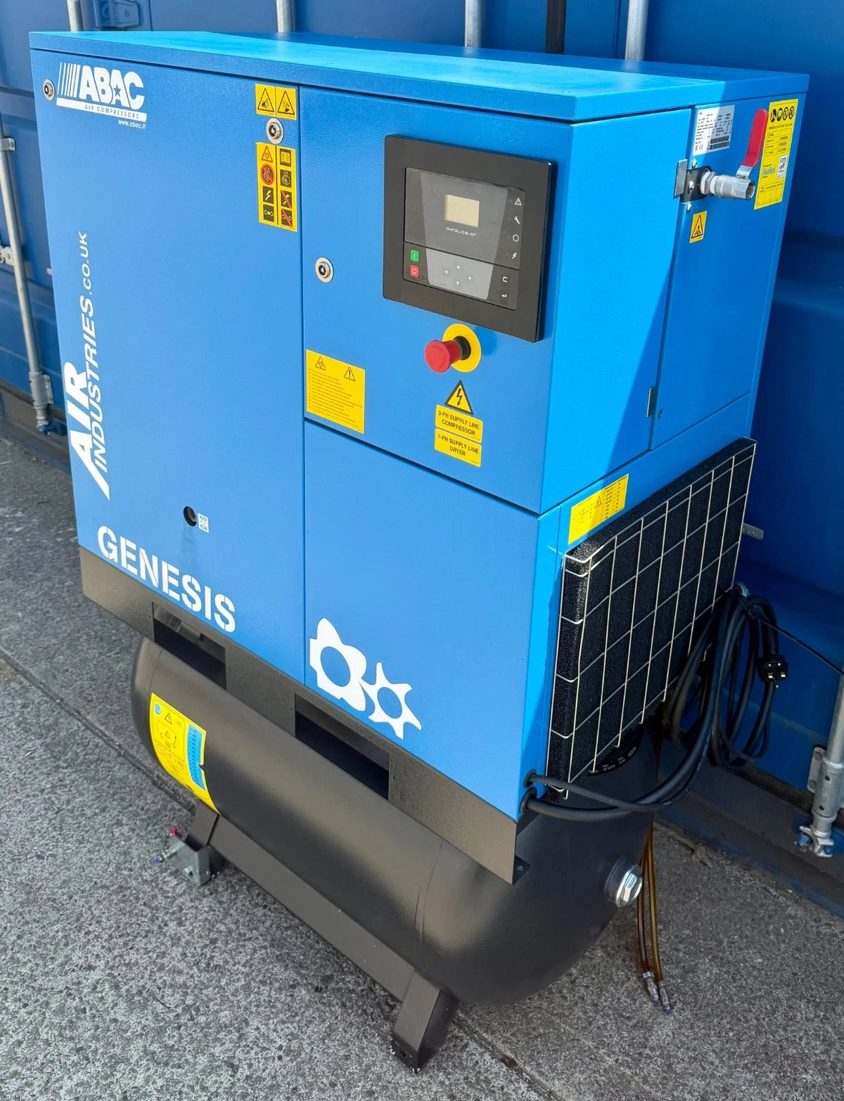 ABAC Genesis 11 Receiver Mounted Rotary Screw Compressor + Dryer! 11Kw, 59Cfm